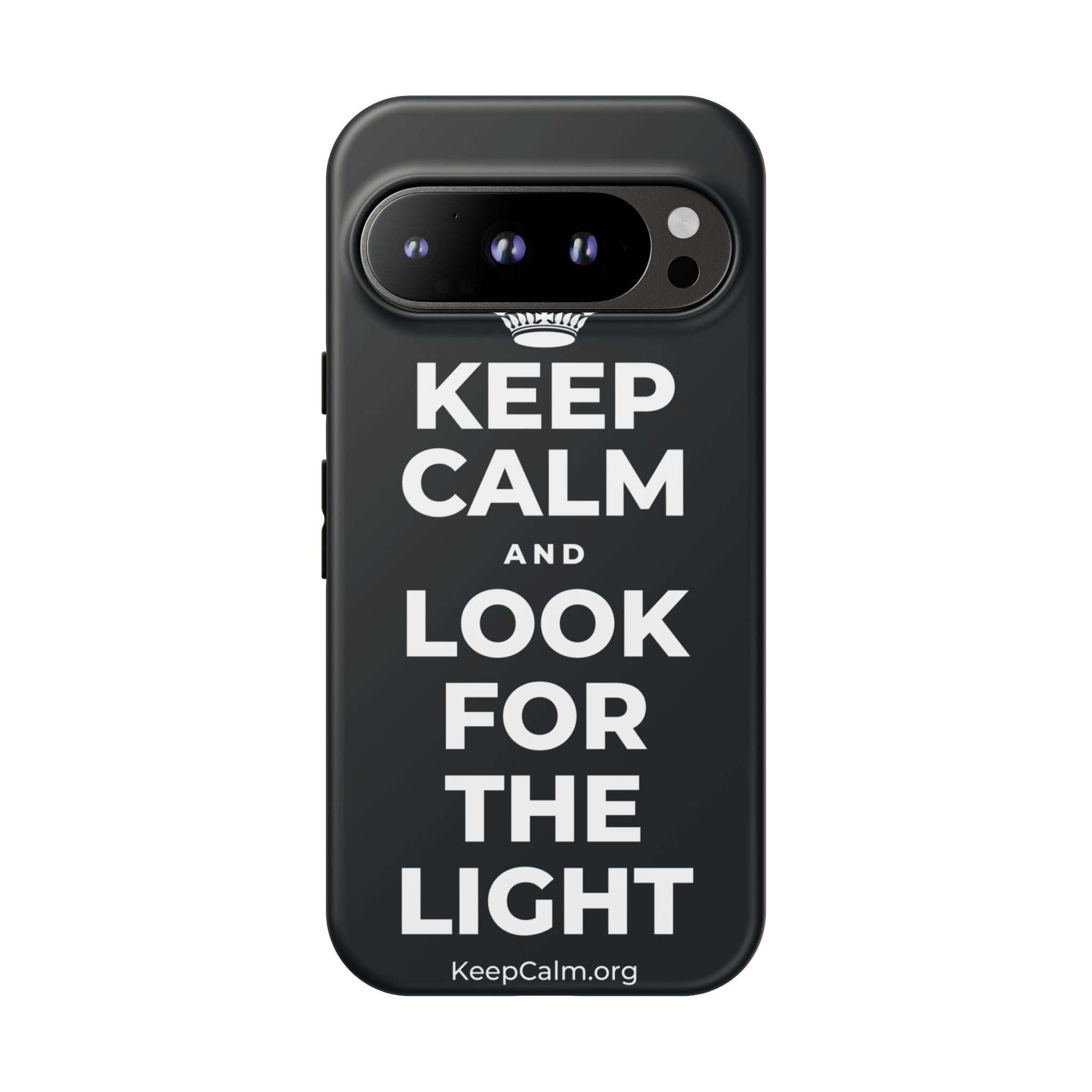 KEEP CALM AND LOOK FOR THE LIGHT Phone Case (Dark)