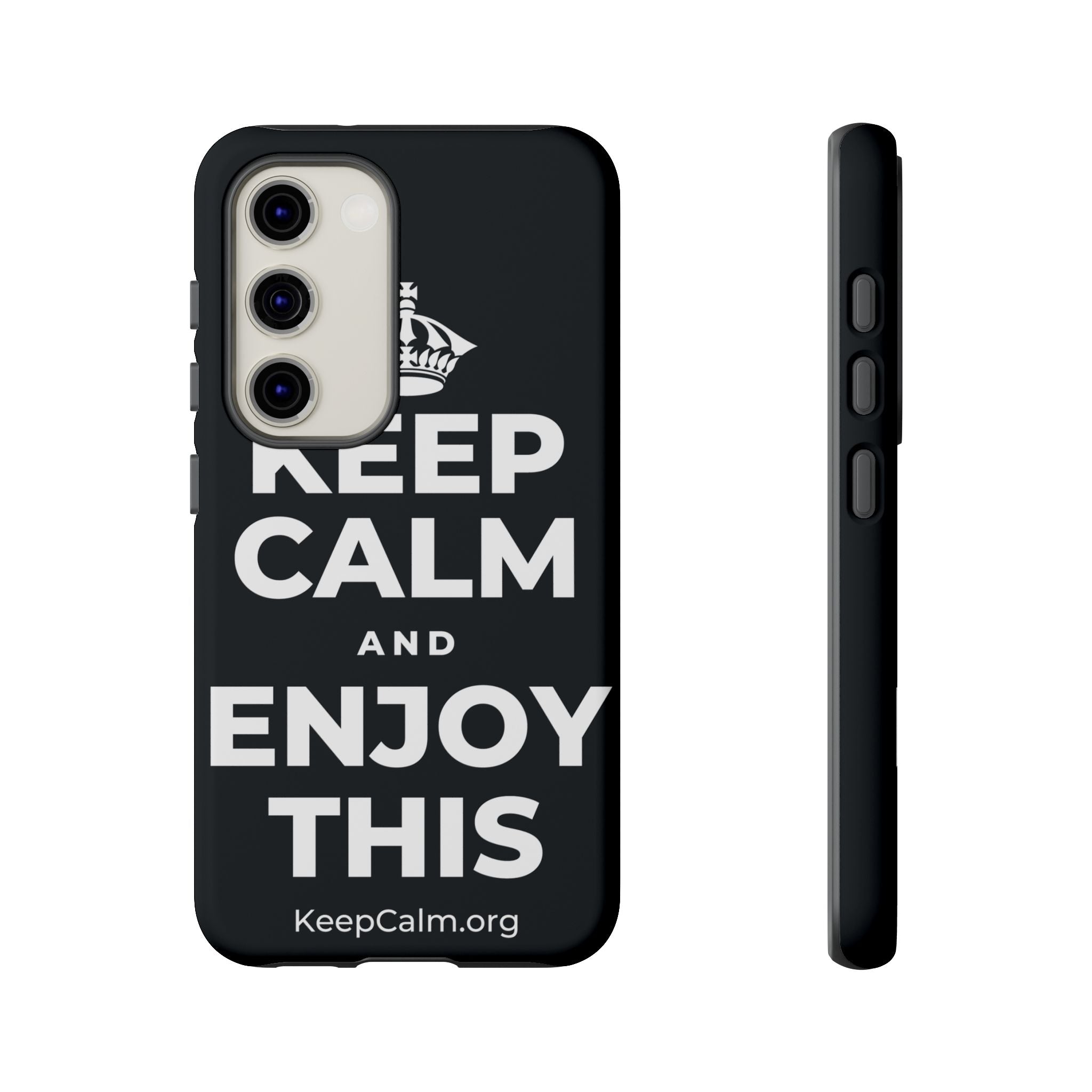KEEP CALM AND ENJOY THIS Phone Case (Dark)