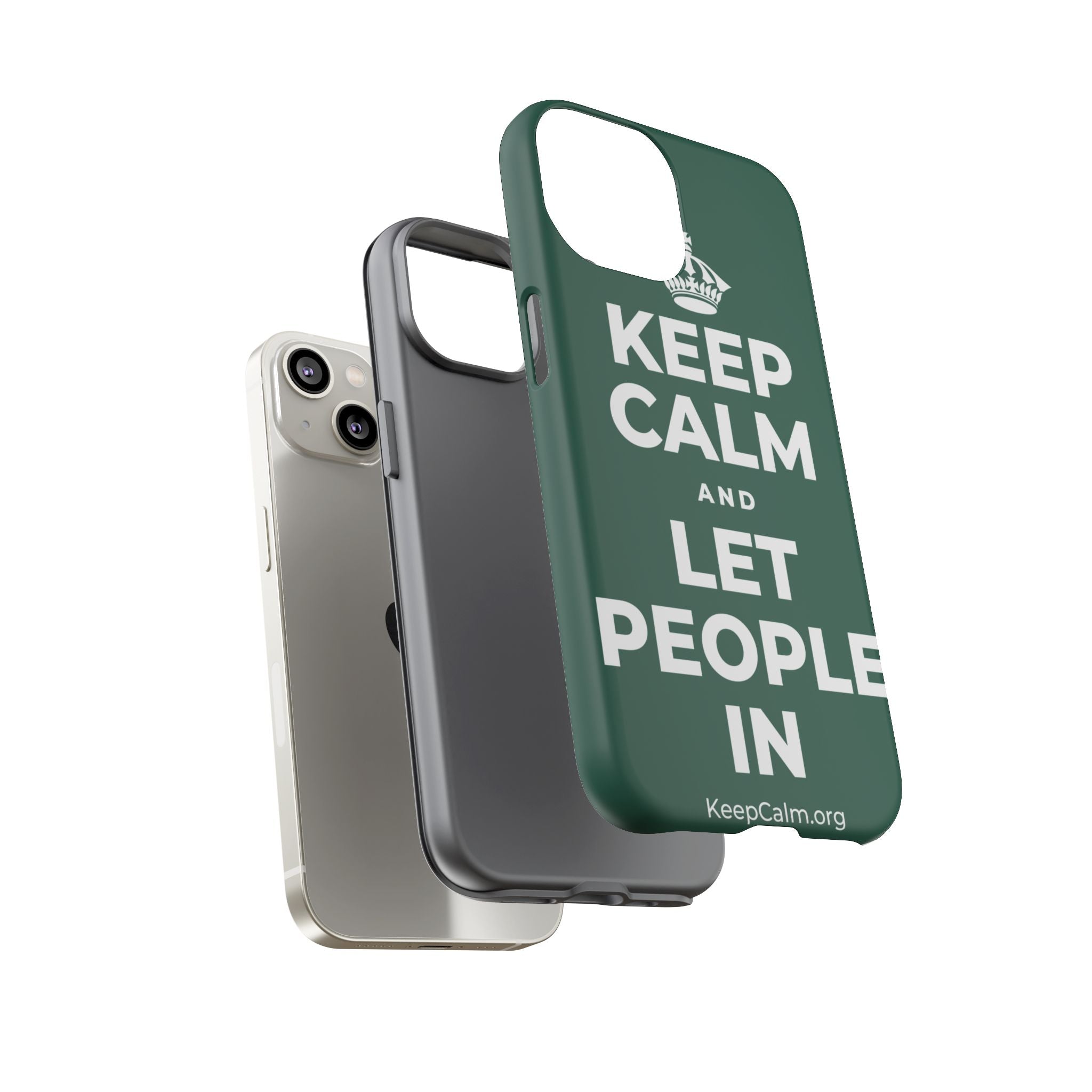 KEEP CALM AND LET PEOPLE IN Phone Case