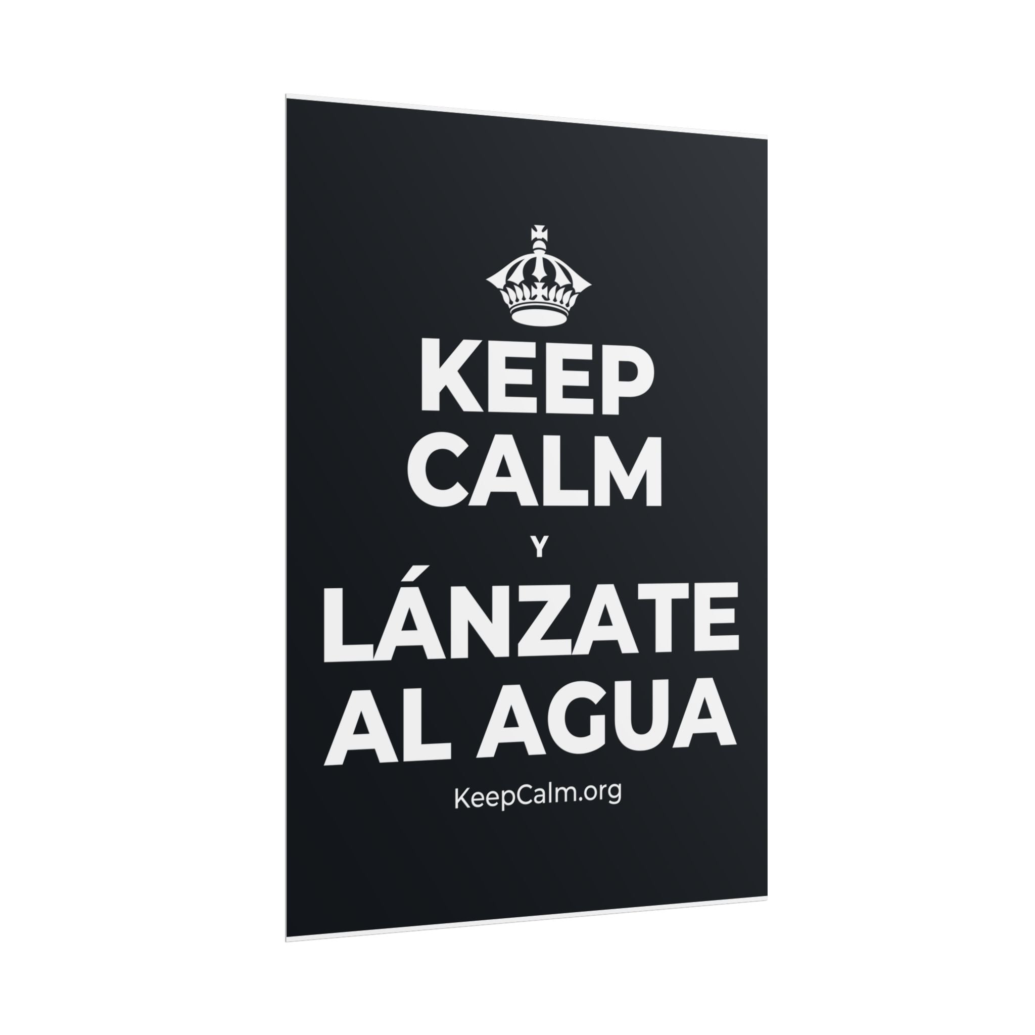 KEEP CALM Y LÁNZATE AL AGUA Poster (Dark)