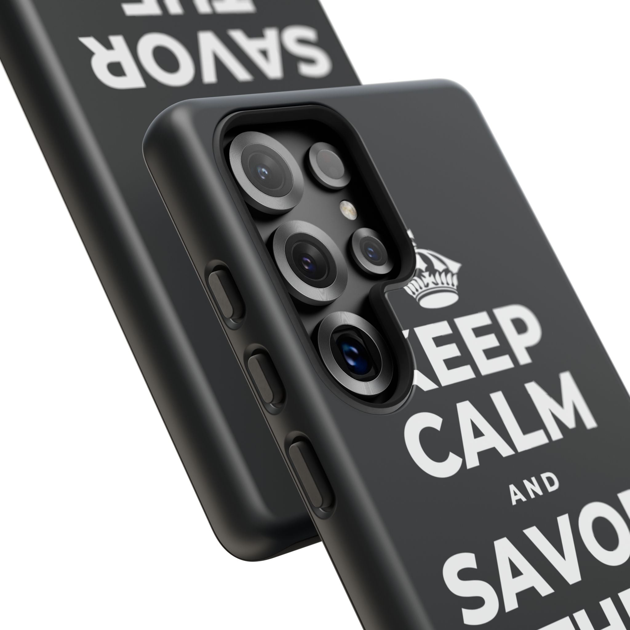 KEEP CALM AND SAVOR THE SMALL JOYS Phone Case (Dark)