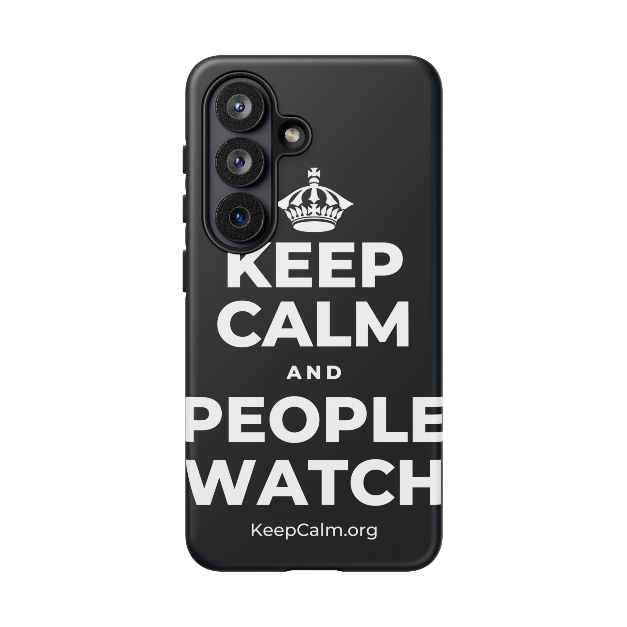 KEEP CALM AND PEOPLE WATCH Phone Case (Dark)