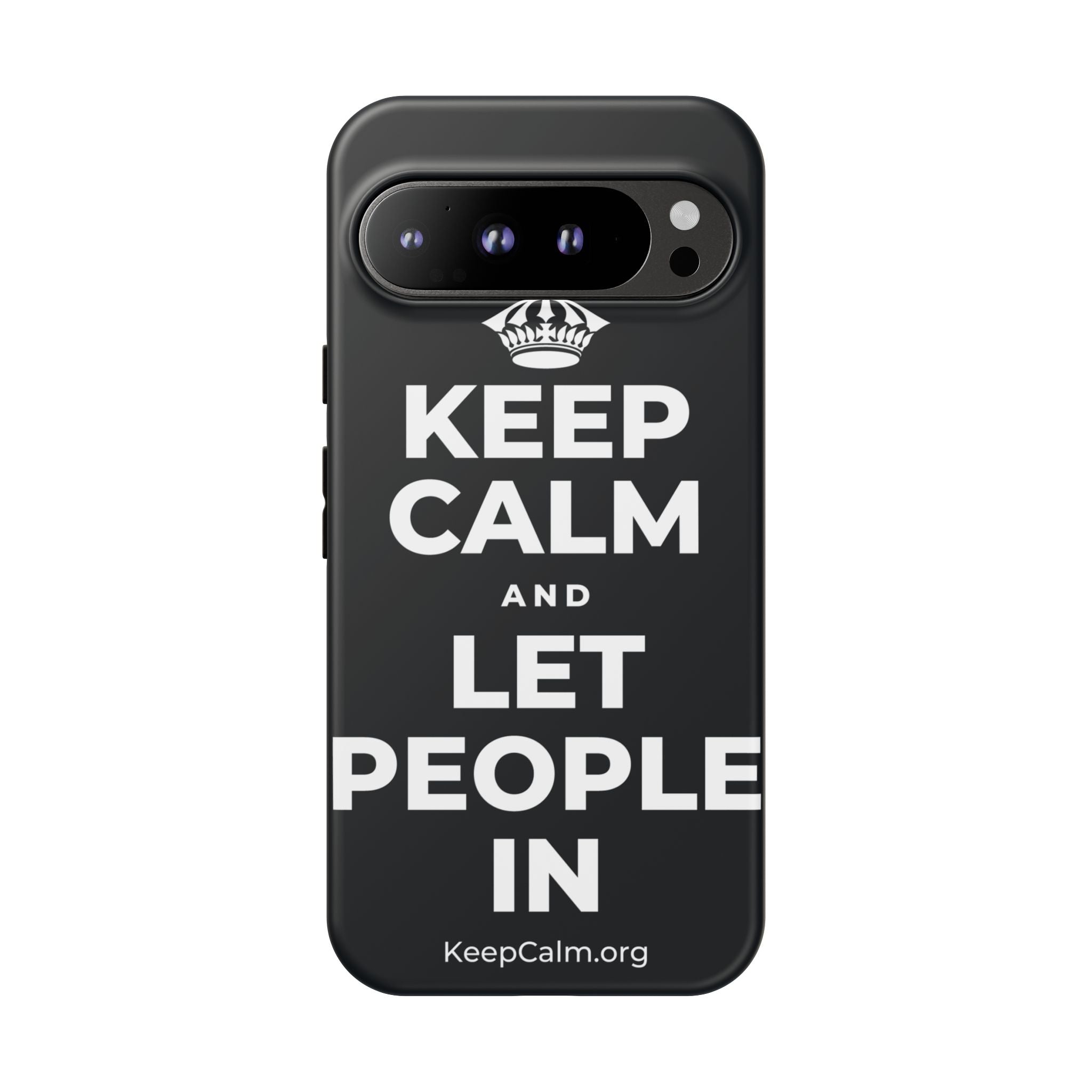 KEEP CALM AND LET PEOPLE IN Phone Case (Dark)