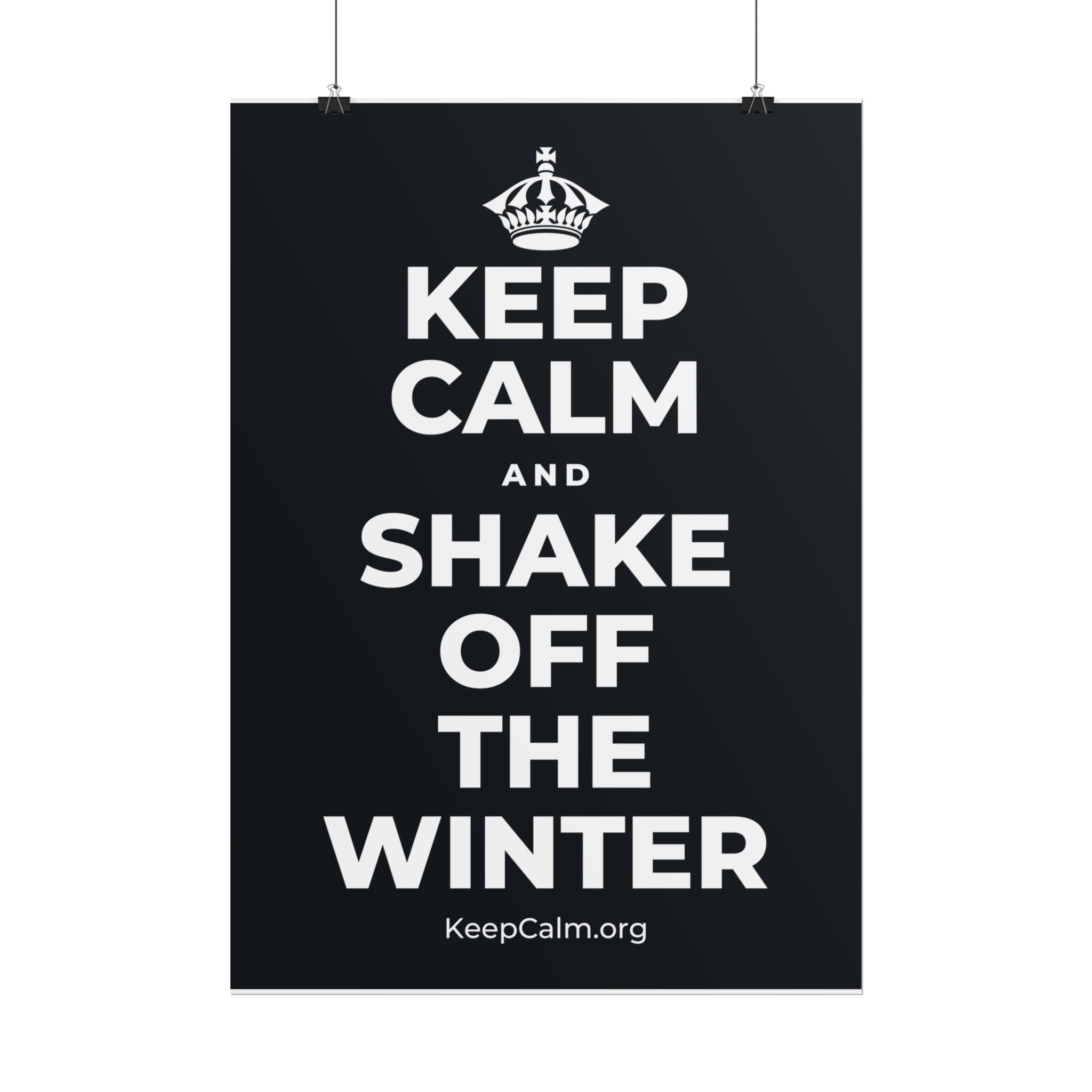 KEEP CALM AND SHAKE OFF THE WINTER Poster (Dark)