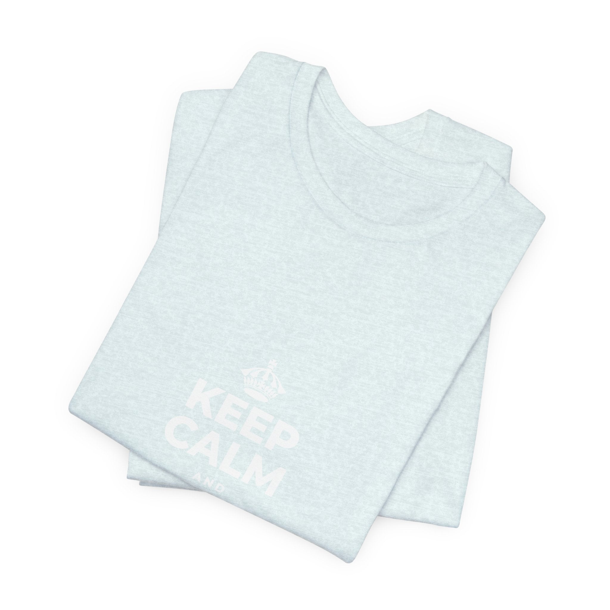 KEEP CALM AND STAY UNBOTHERED T-Shirt (Soft Cream–Heather Mauve)