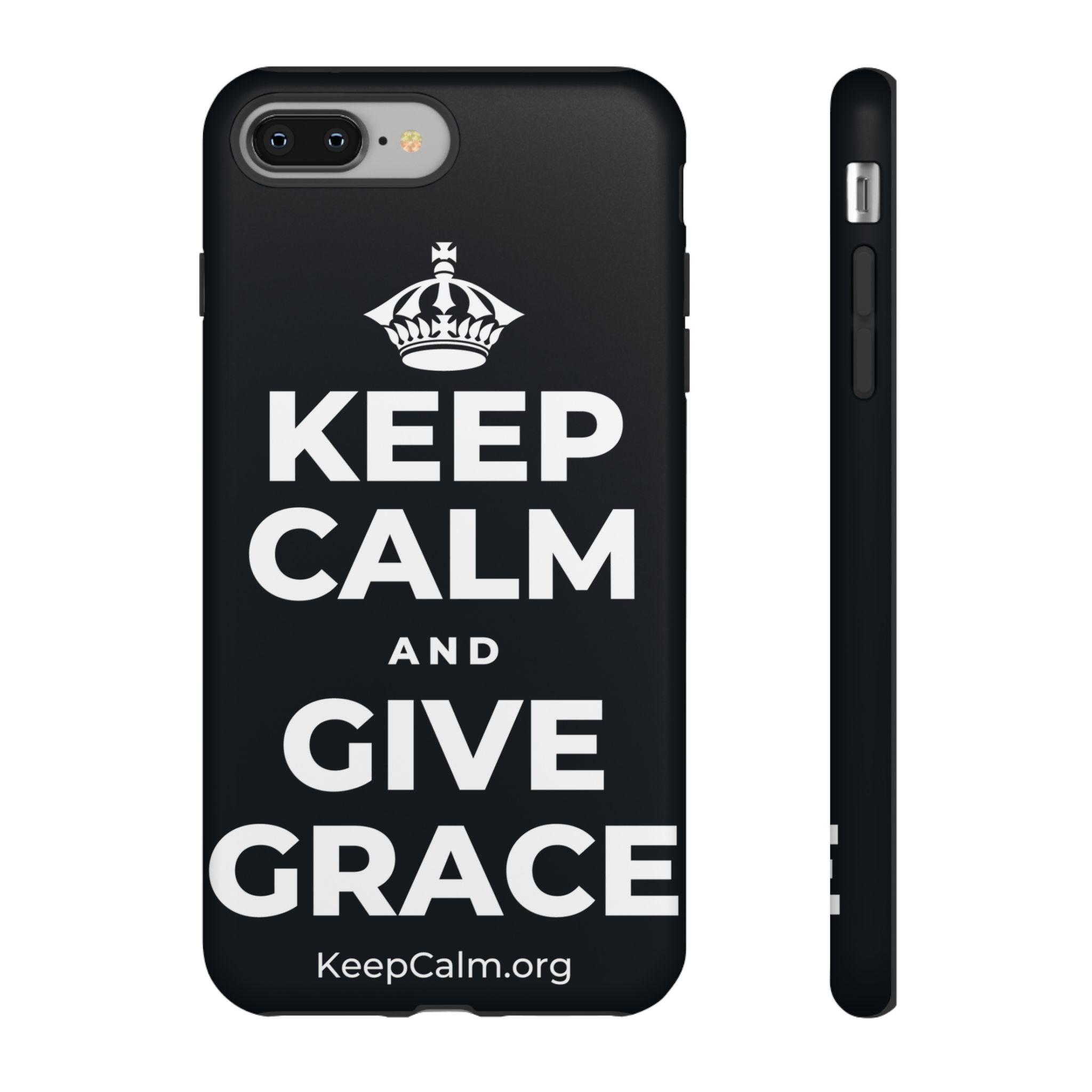 KEEP CALM AND GIVE GRACE Phone Case (Dark)