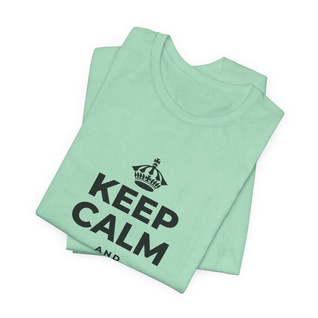 KEEP CALM AND KEEP WINNING T-Shirt (Baby Blue–Silver)