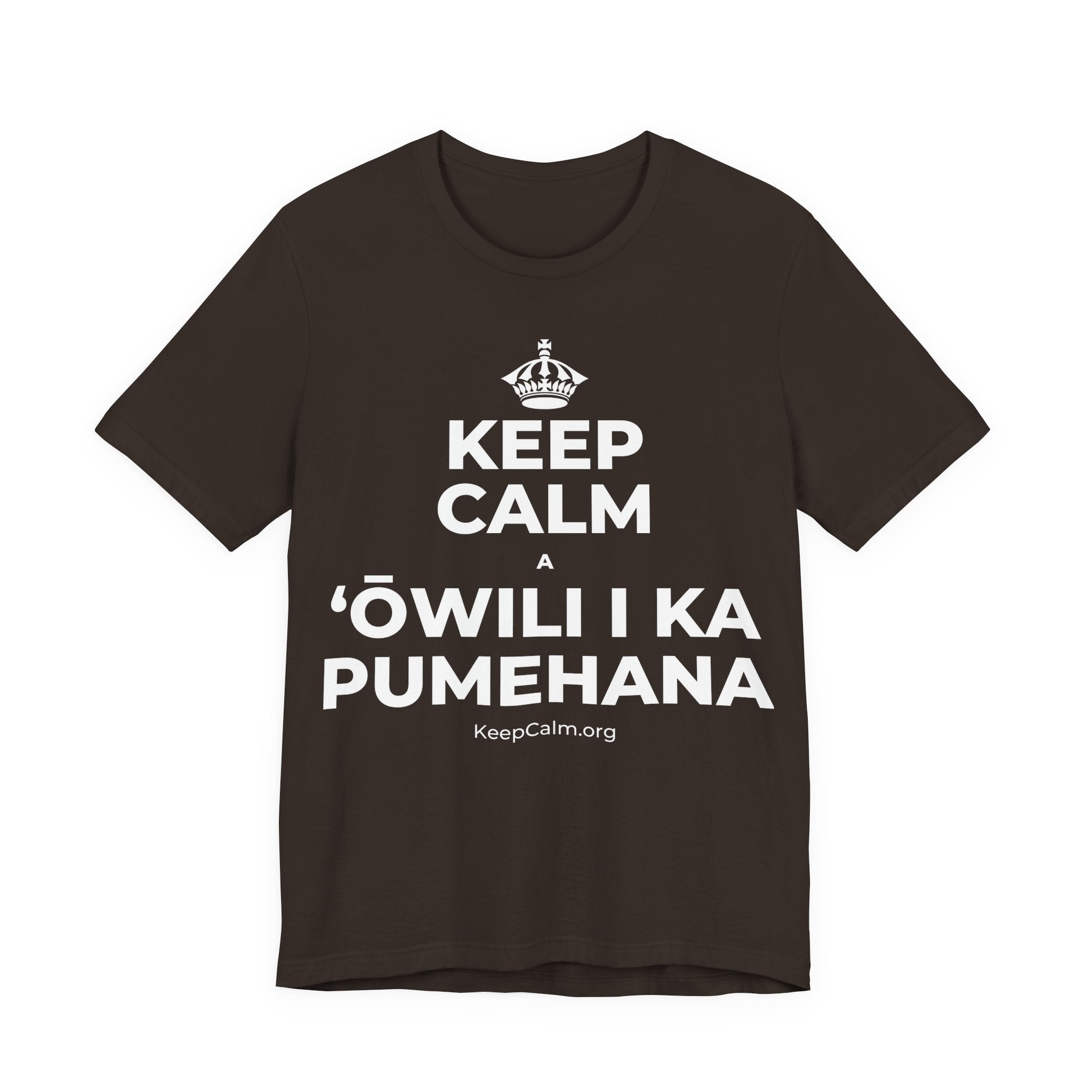KEEP CALM A ʻŌWILI I KA PUMEHANA T-Shirt (Soft Cream–Heather Mauve)