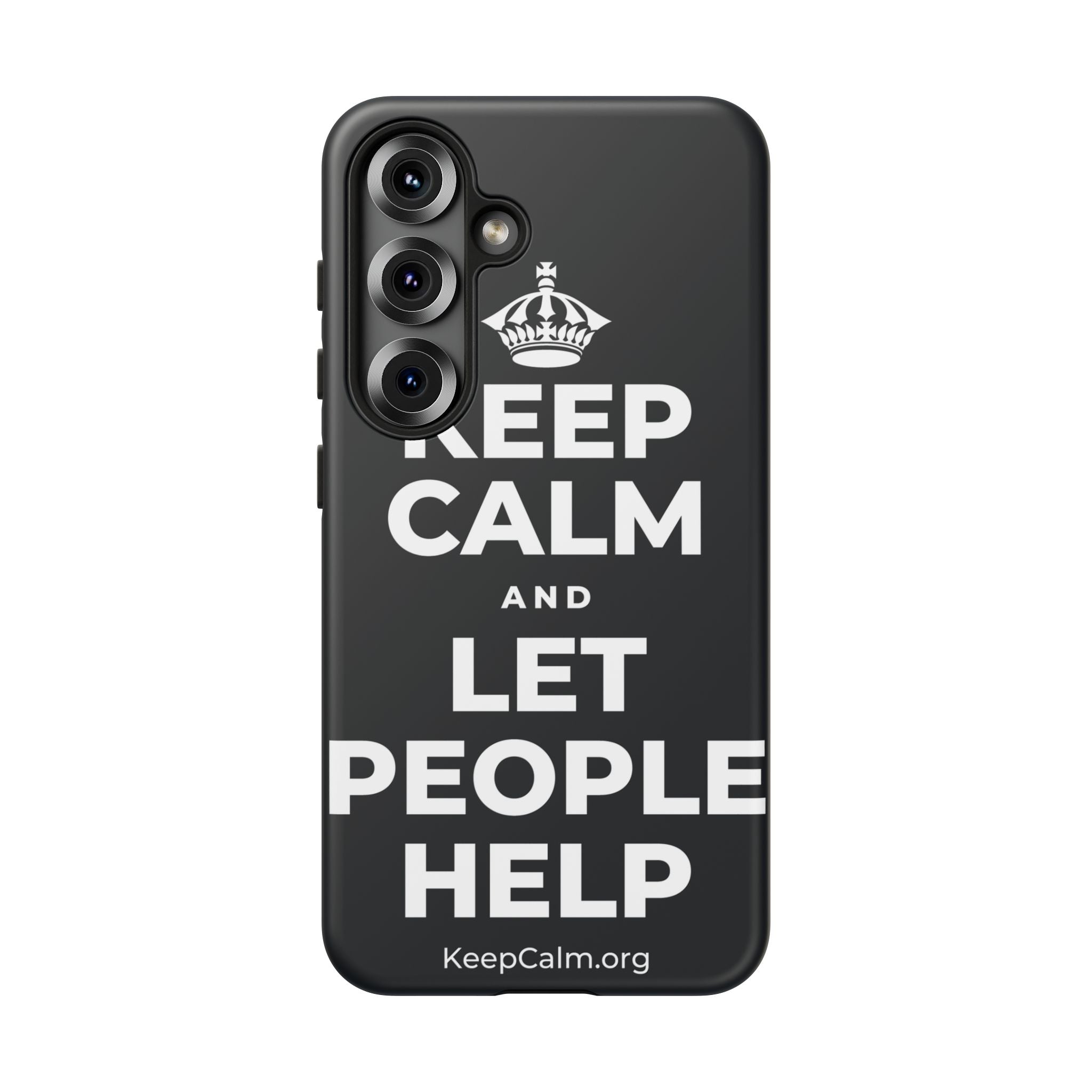 KEEP CALM AND LET PEOPLE HELP Phone Case (Dark)
