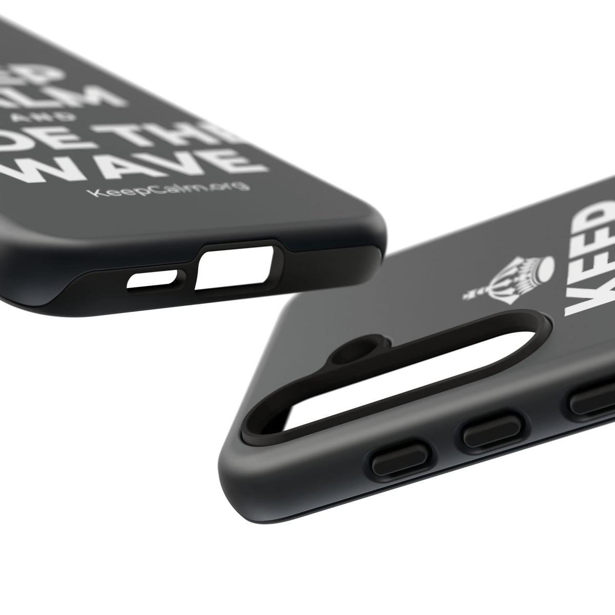 KEEP CALM AND RIDE THE WAVE Phone Case (Dark)