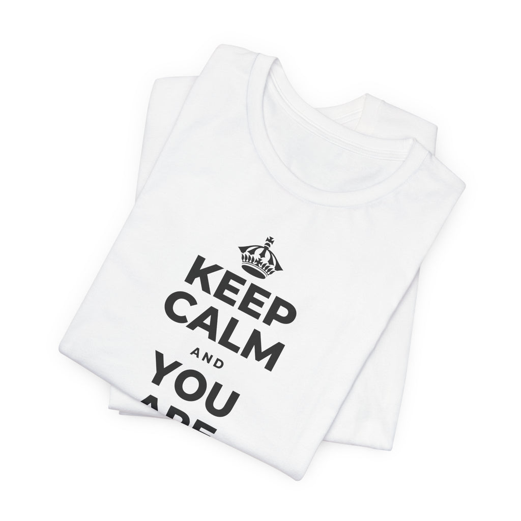 KEEP CALM AND YOU ARE DOING GREAT TODAY T-Shirt (White–Asphalt)