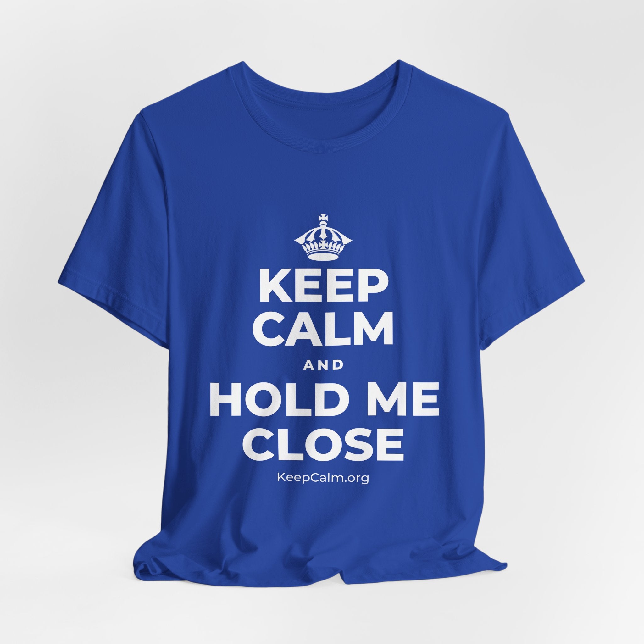 KEEP CALM AND HOLD ME CLOSE T-Shirt (Soft Cream–Heather Mauve)