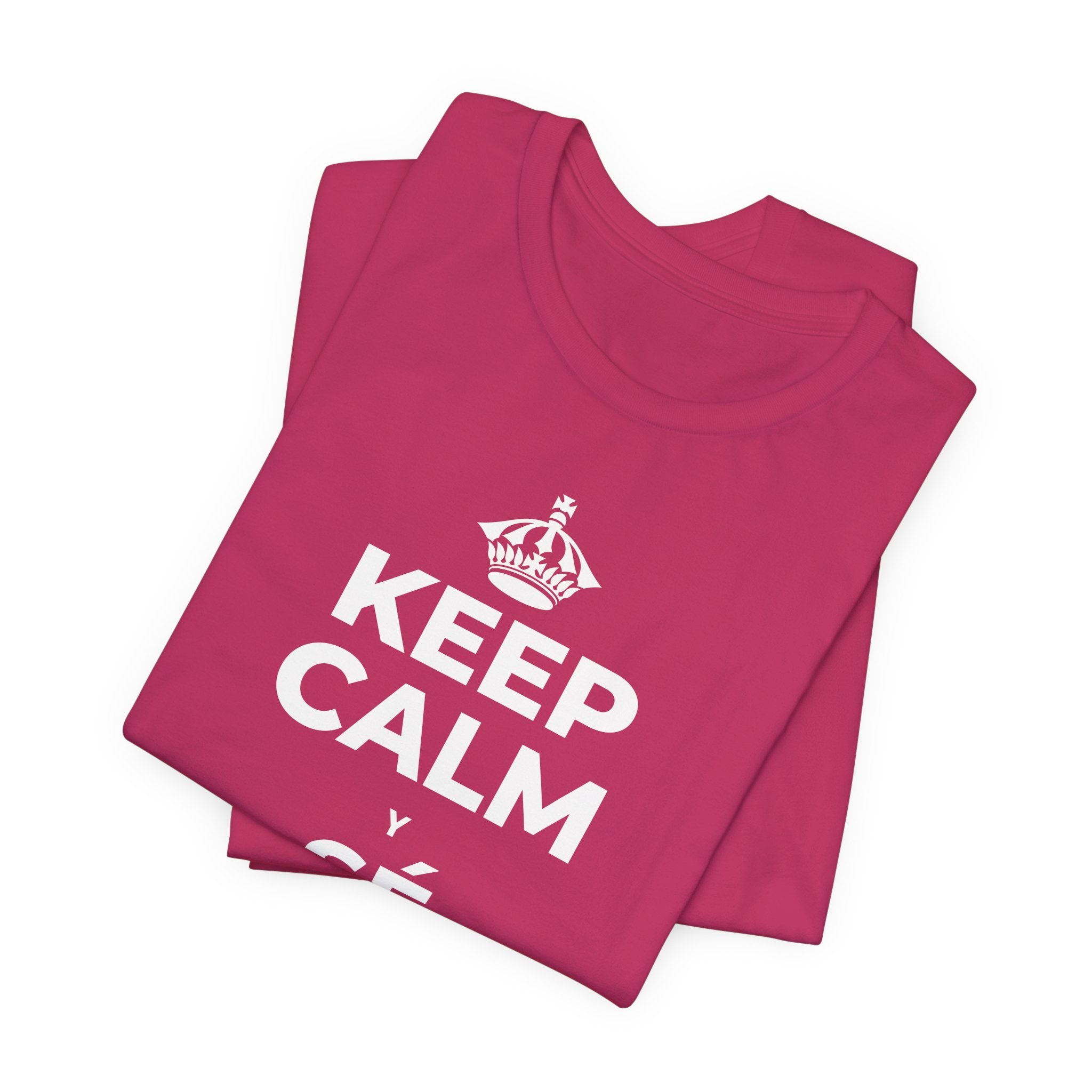 KEEP CALM Y SÉ SUAVE CONTIGO T-Shirt (Baby Blue–Silver)