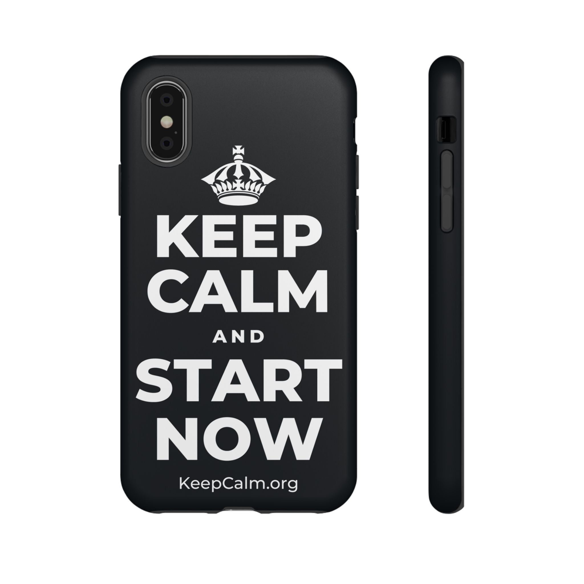 KEEP CALM AND START NOW Phone Case (Dark)