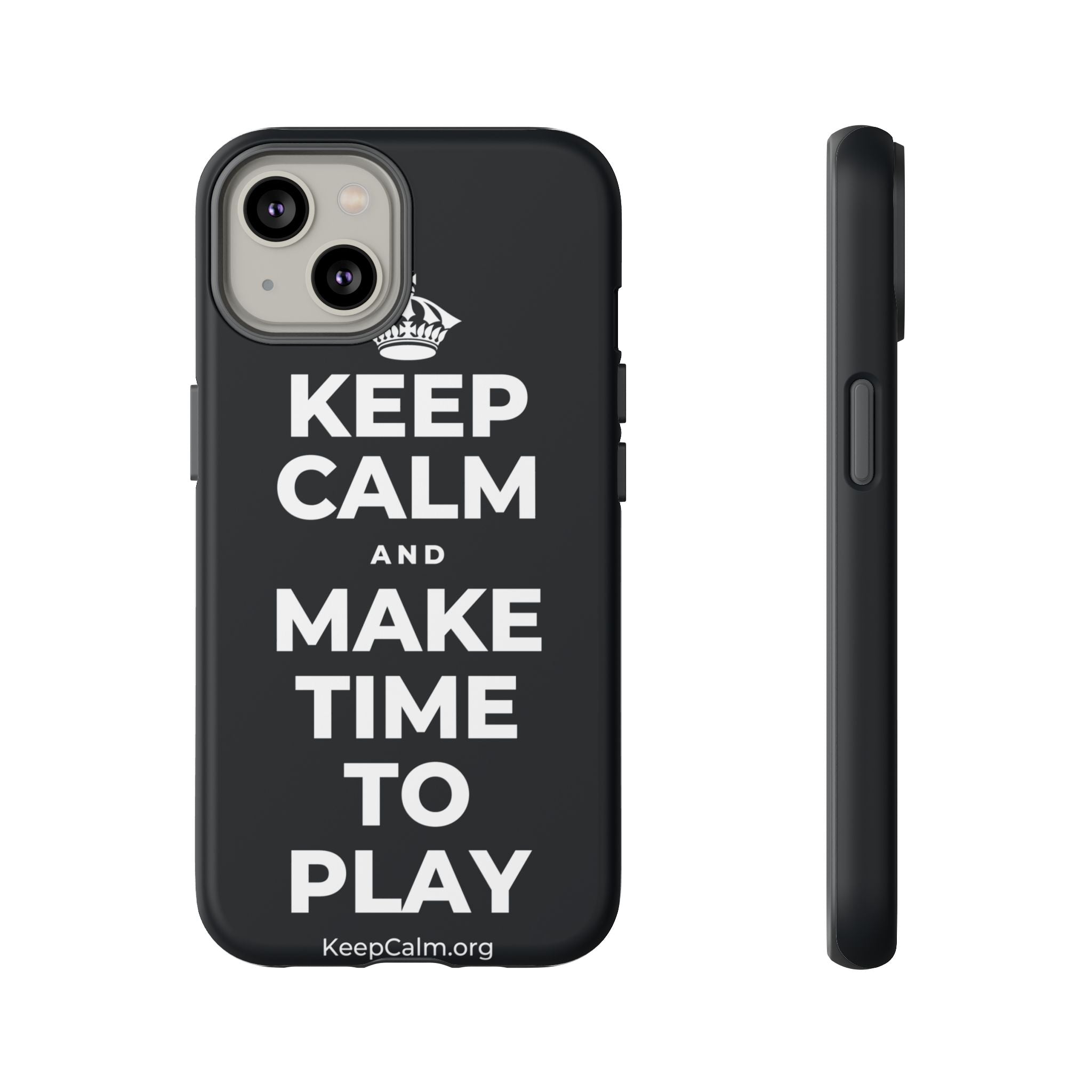 KEEP CALM AND MAKE TIME TO PLAY Phone Case (Dark)