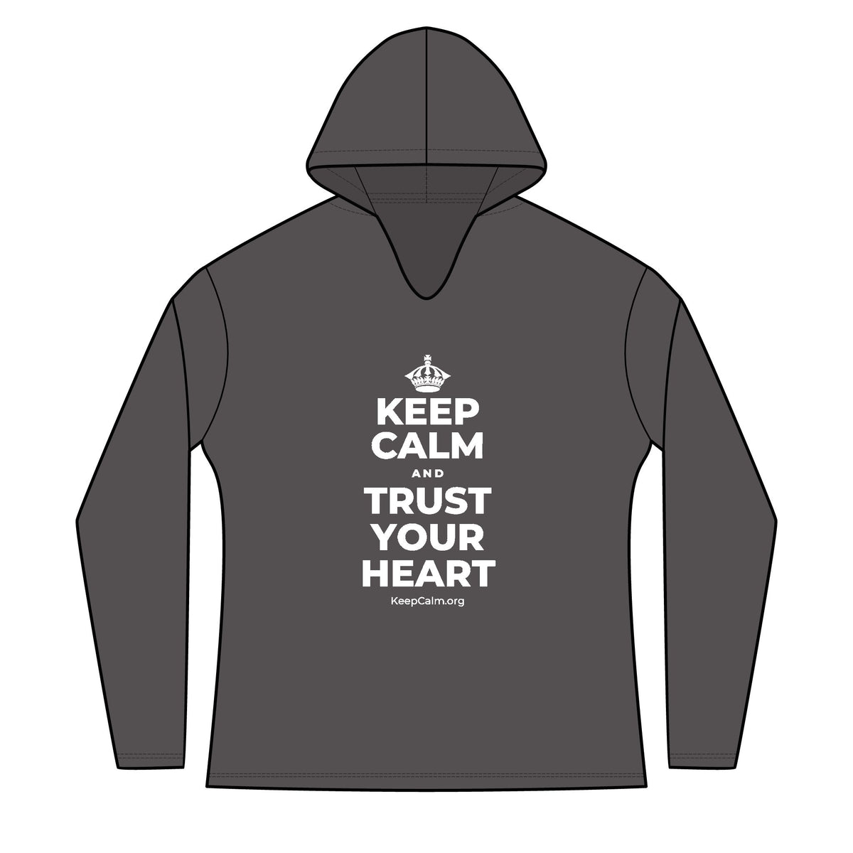 KEEP CALM AND TRUST YOUR HEART Women's Long Sleeve Hoodie
