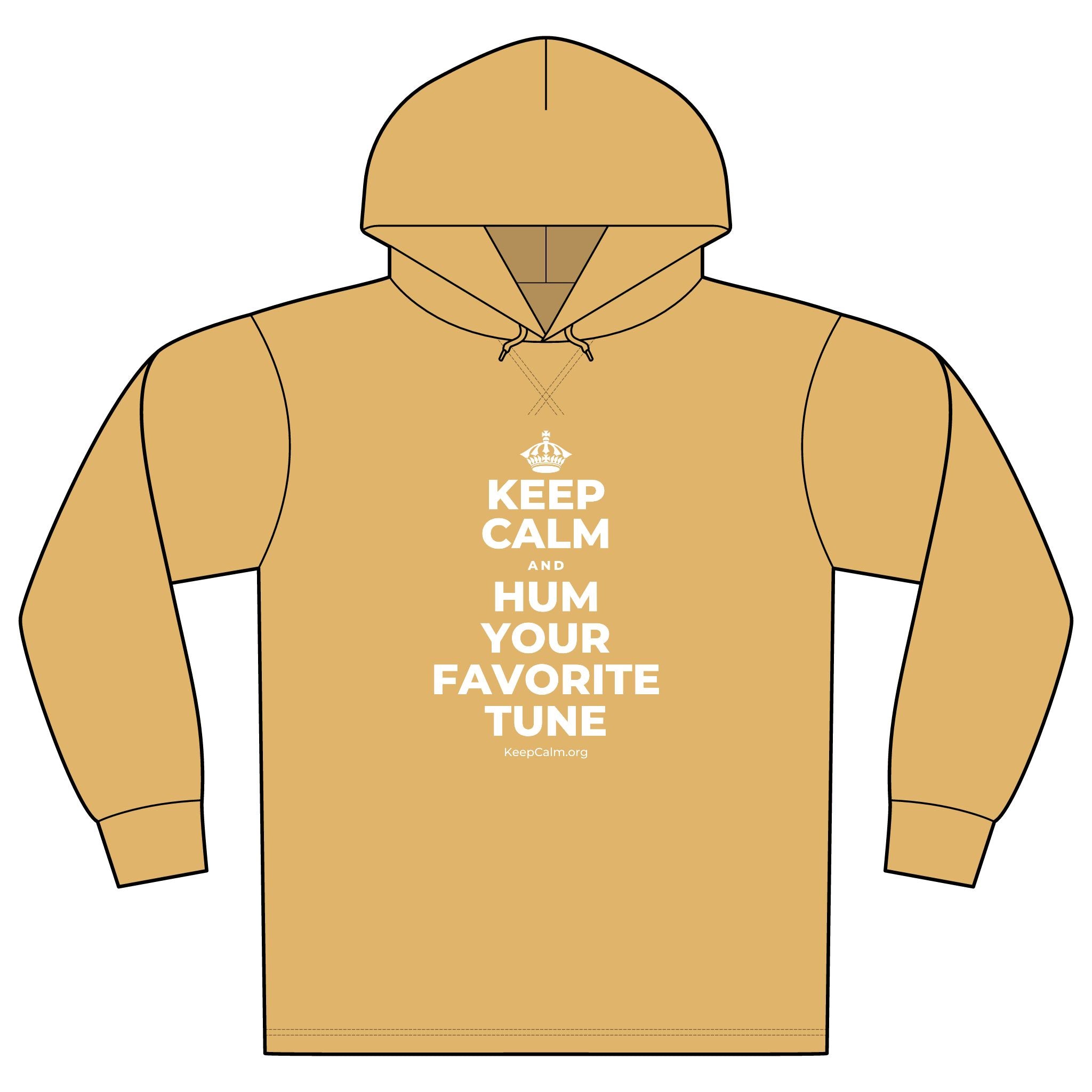 KEEP CALM AND HUM YOUR FAVORITE TUNE Organic Hoodie Tee