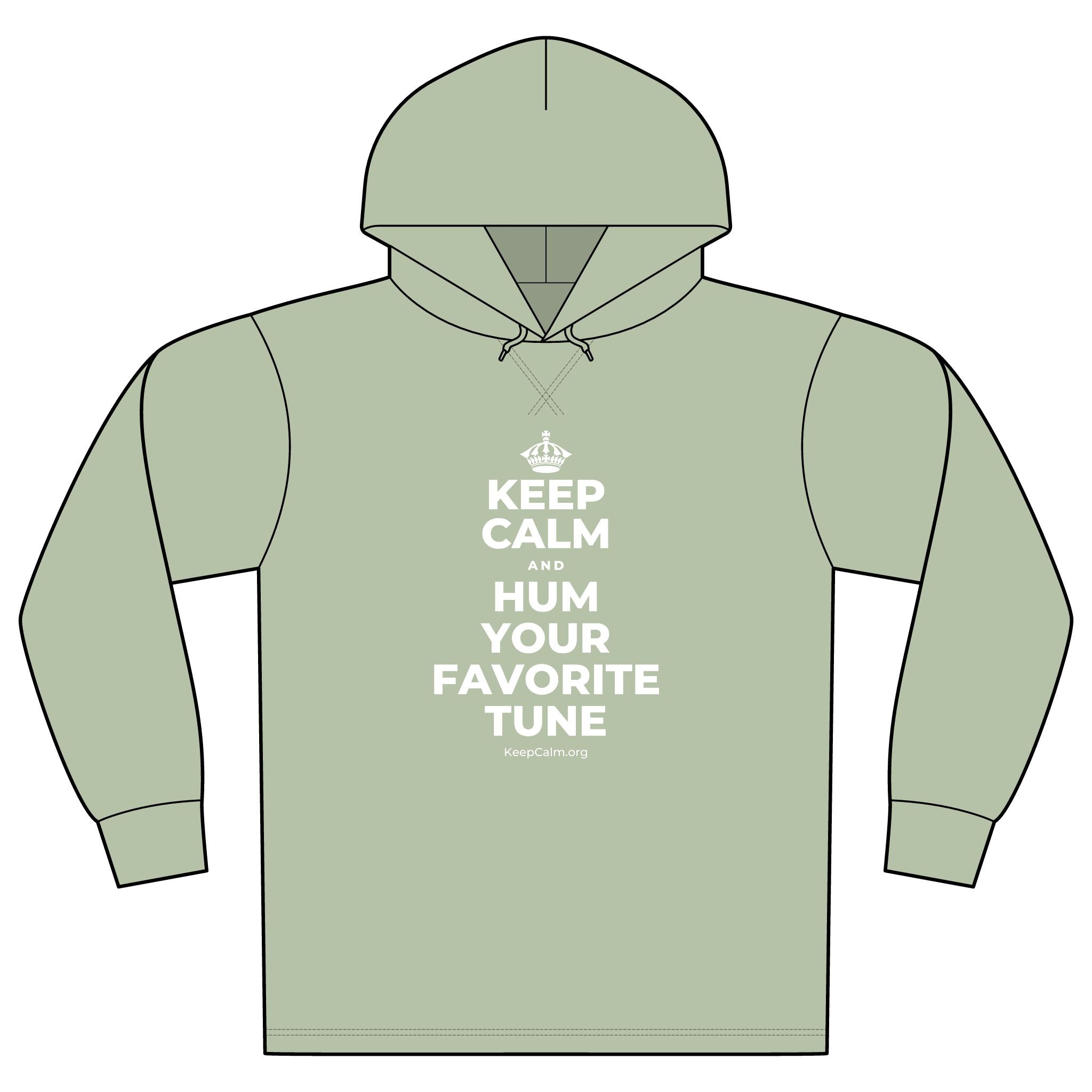 KEEP CALM AND HUM YOUR FAVORITE TUNE Organic Hoodie Tee