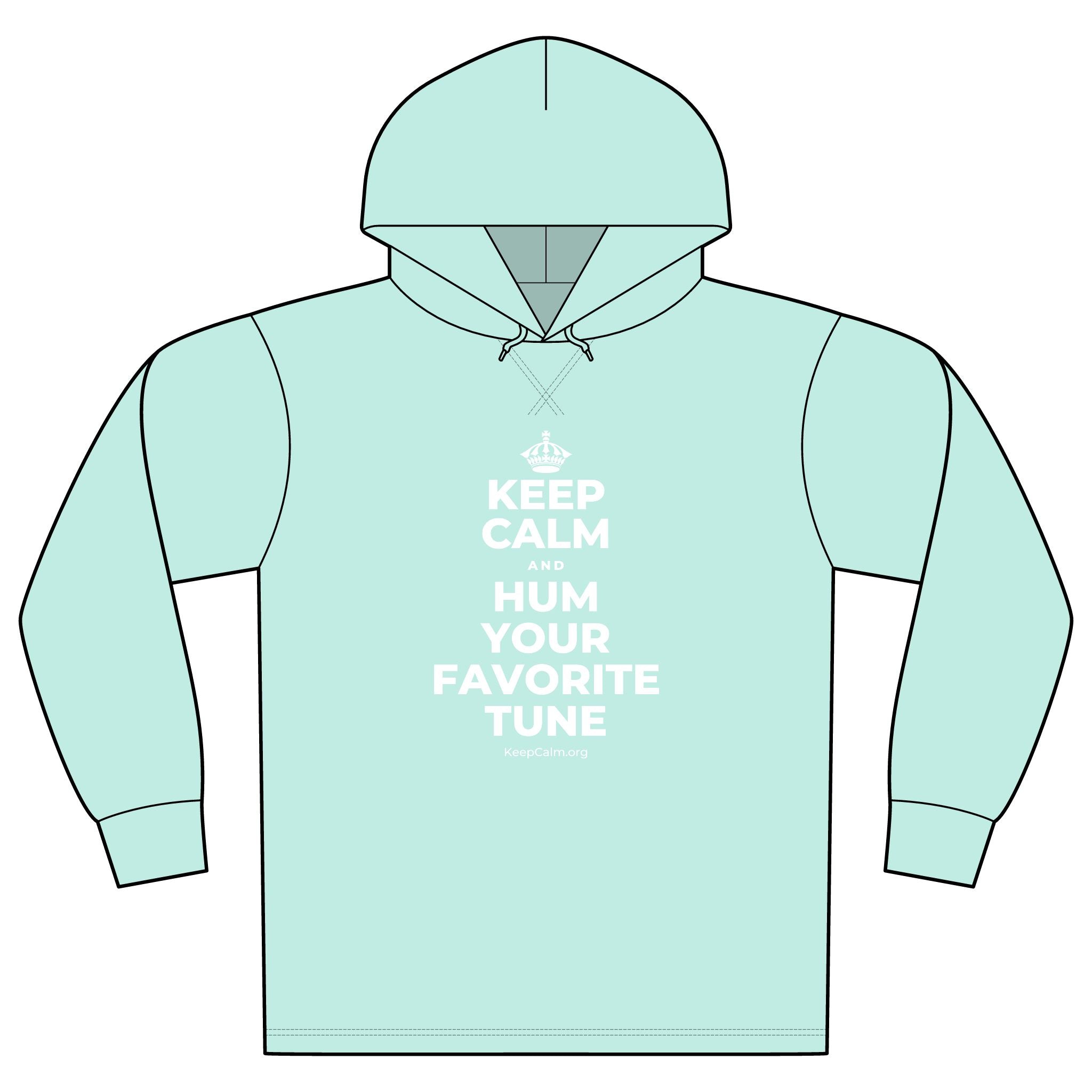 KEEP CALM AND HUM YOUR FAVORITE TUNE Organic Hoodie Tee