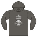 KEEP CALM AND HUM YOUR FAVORITE TUNE Organic Hoodie Tee
