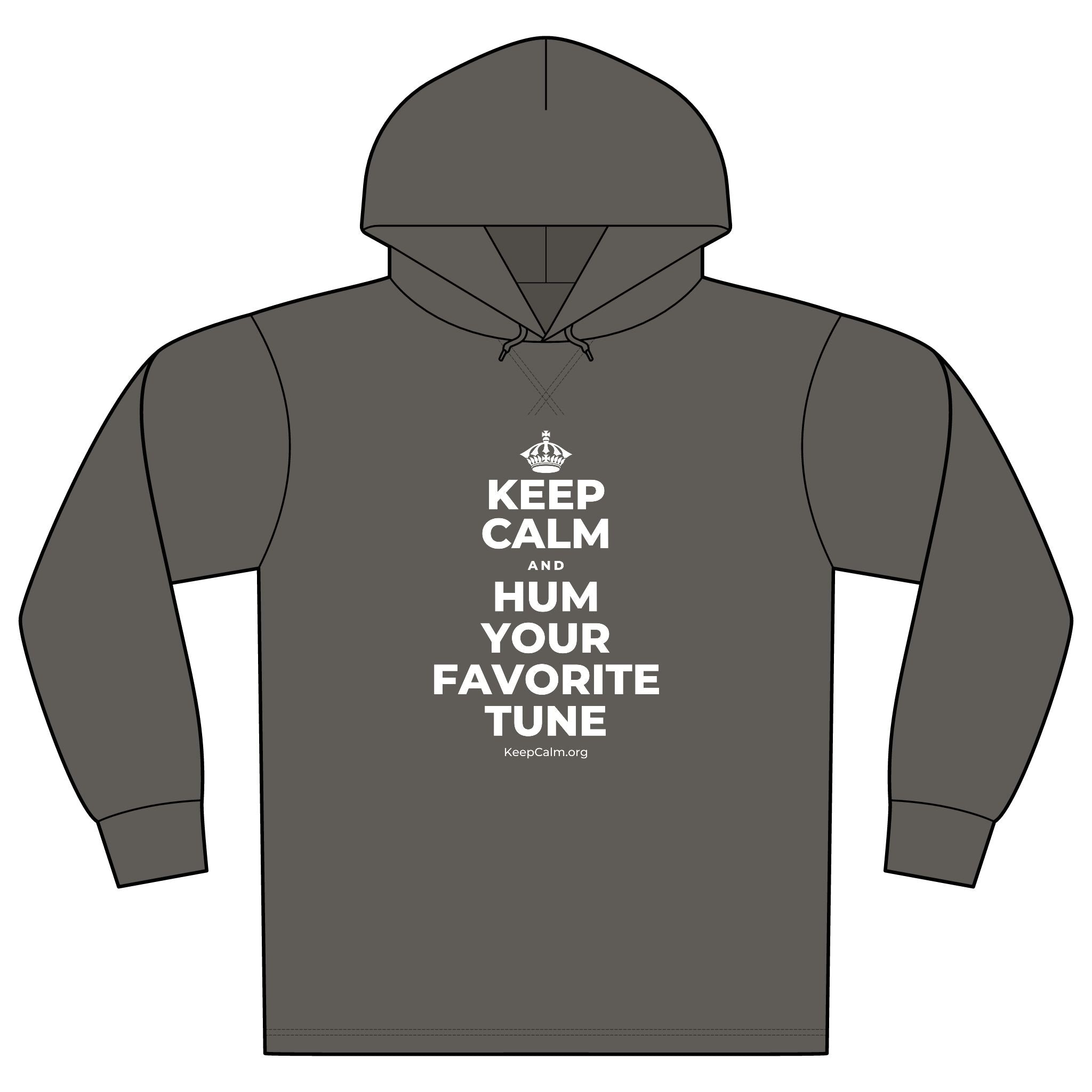 KEEP CALM AND HUM YOUR FAVORITE TUNE Organic Hoodie Tee