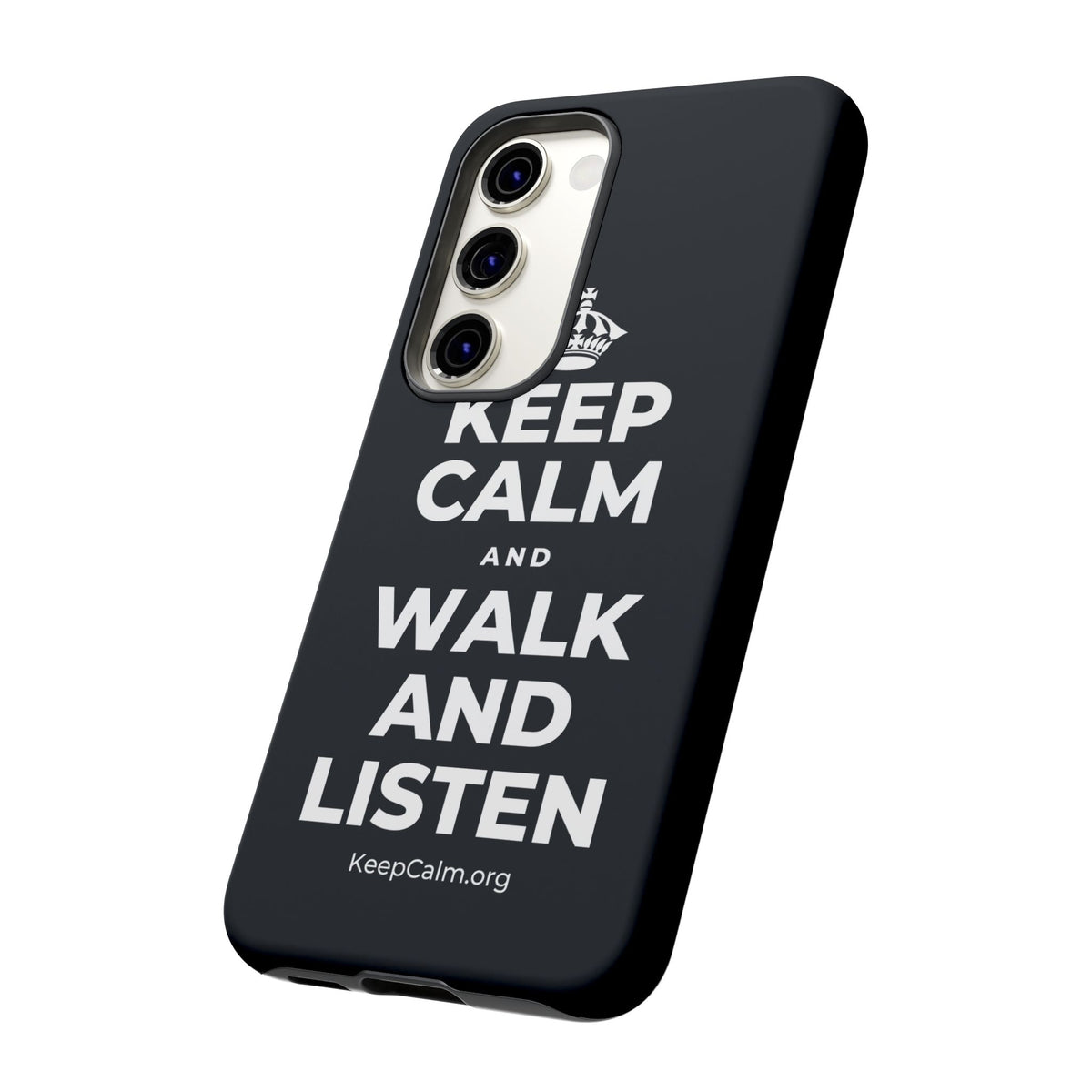 KEEP CALM AND WALK AND LISTEN Phone Case (Dark)