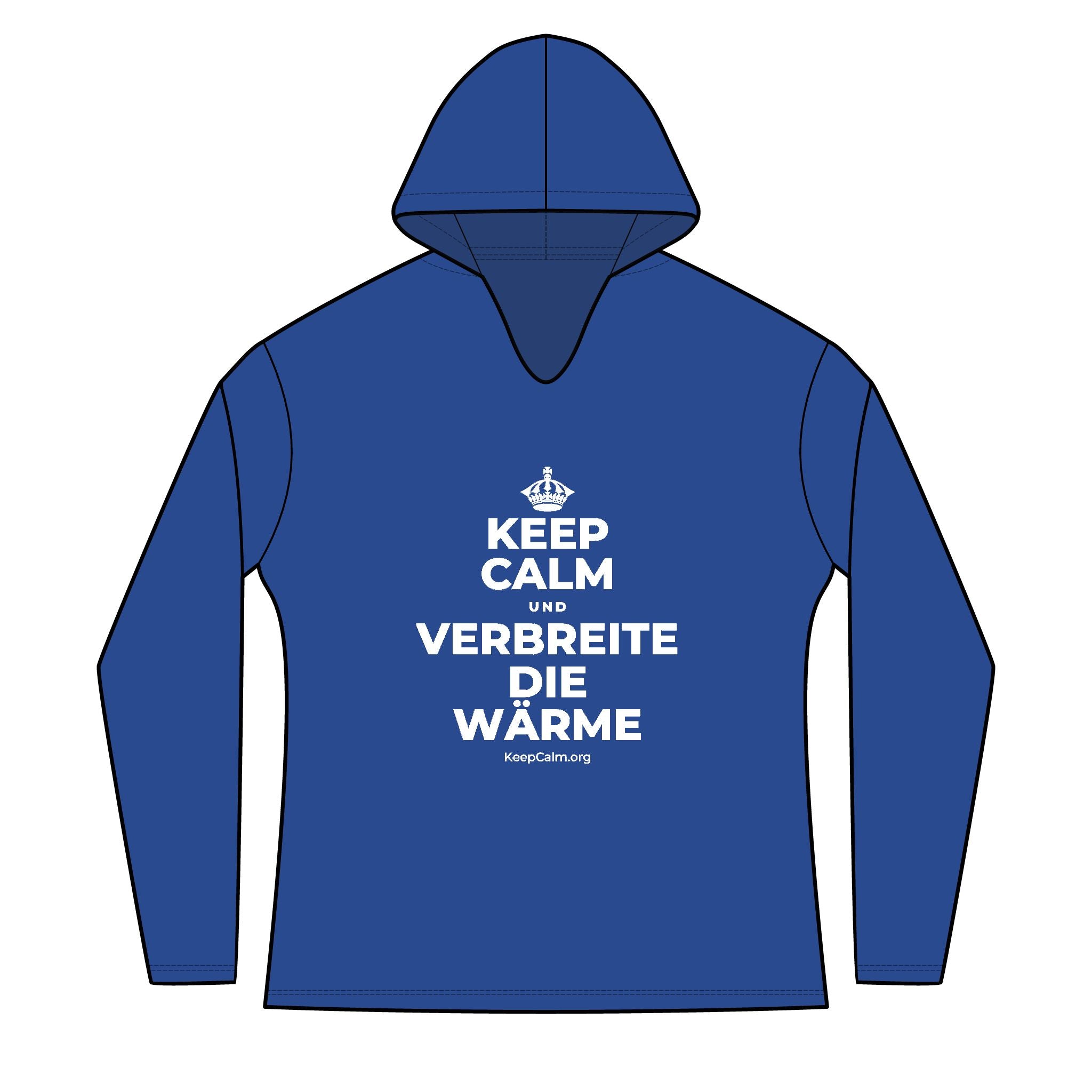 KEEP CALM UND VERBREITE DIE WÄRME Women's Long Sleeve Hoodie