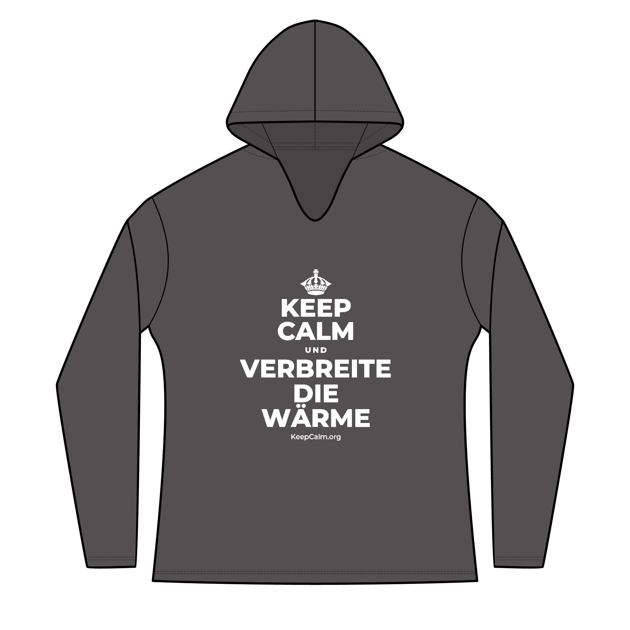 KEEP CALM UND VERBREITE DIE WÄRME Women's Long Sleeve Hoodie