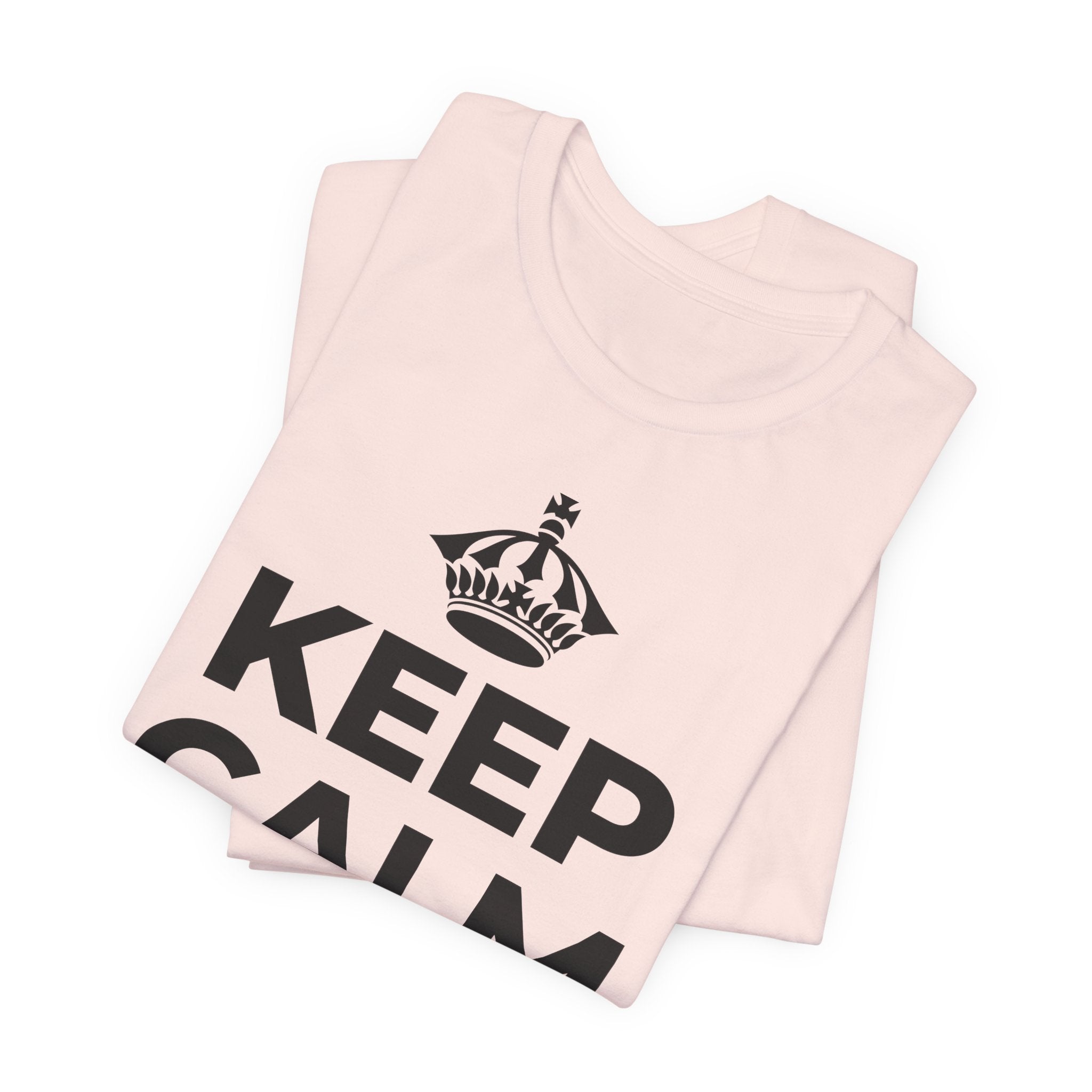 KEEP CALM AND 相信好事正在路上 T-Shirt (Soft Cream–Heather Mauve)
