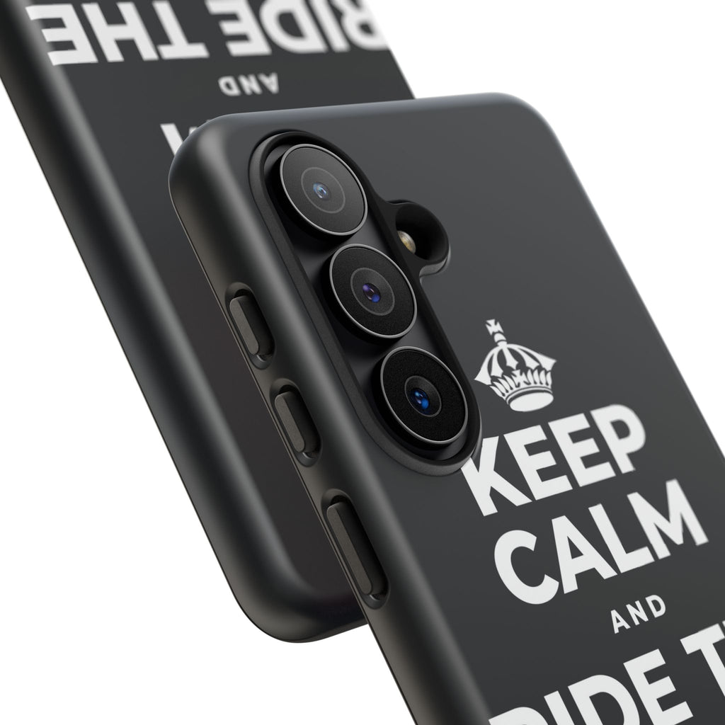 KEEP CALM AND RIDE THE GOOD WAVE Phone Case (Dark)