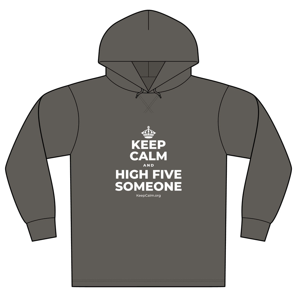 KEEP CALM AND HIGH FIVE SOMEONE Organic Hoodie Tee