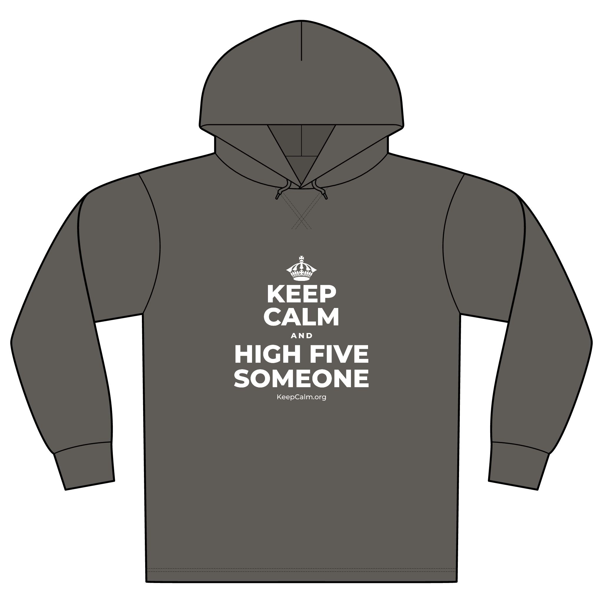 KEEP CALM AND HIGH FIVE SOMEONE Organic Hoodie Tee