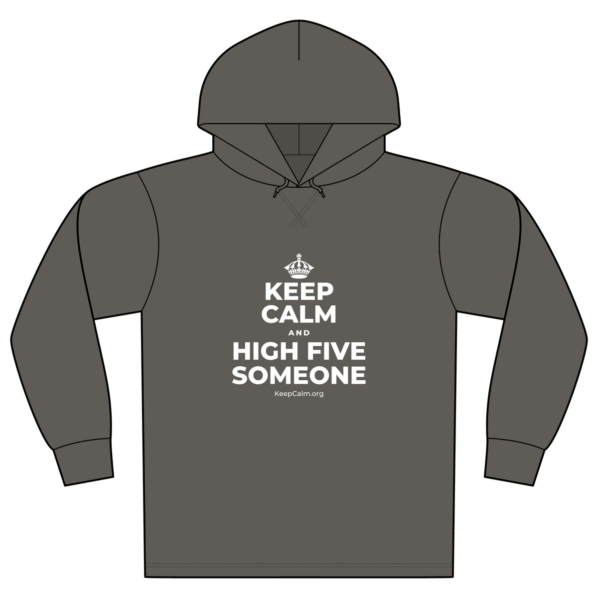 KEEP CALM AND HIGH FIVE SOMEONE Organic Hoodie Tee