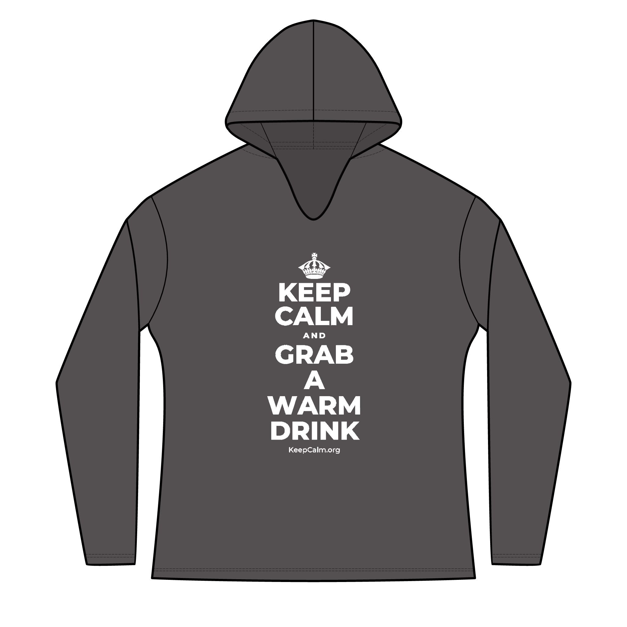 KEEP CALM AND GRAB A WARM DRINK Women's Long Sleeve Hoodie
