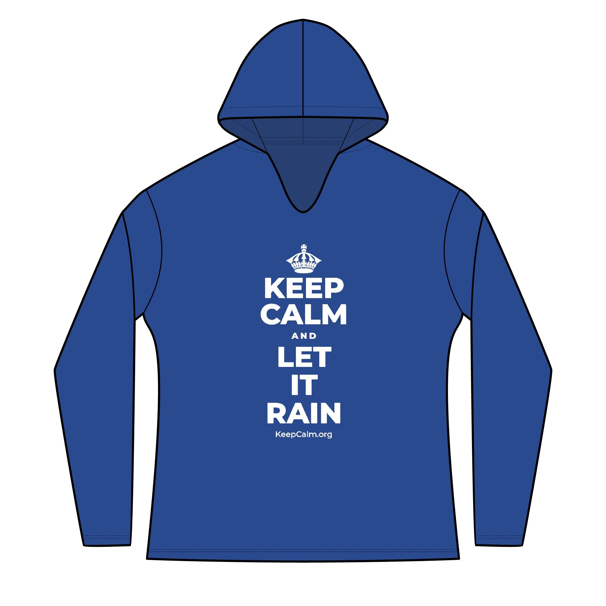 KEEP CALM AND LET IT RAIN Women's Long Sleeve Hoodie