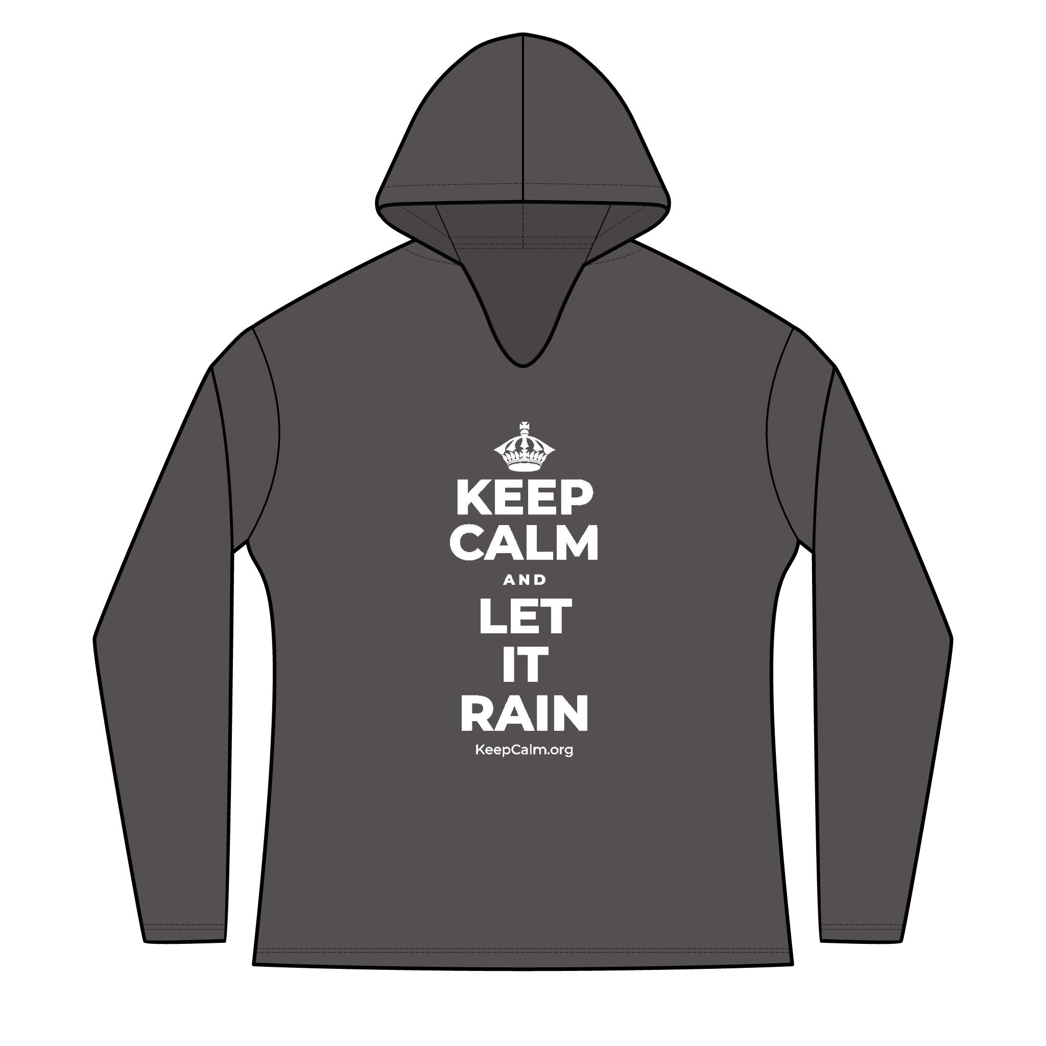 KEEP CALM AND LET IT RAIN Women's Long Sleeve Hoodie