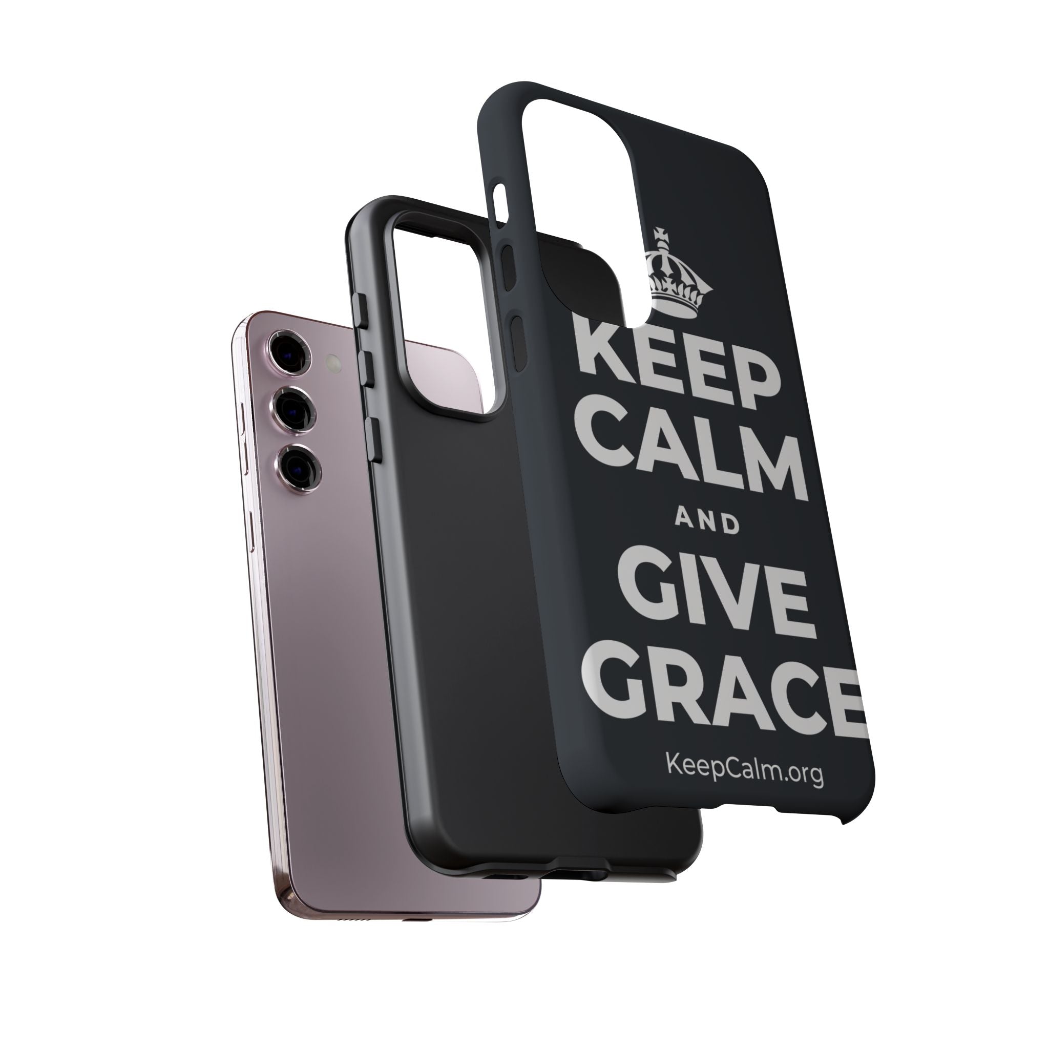 KEEP CALM AND GIVE GRACE Phone Case (Dark)