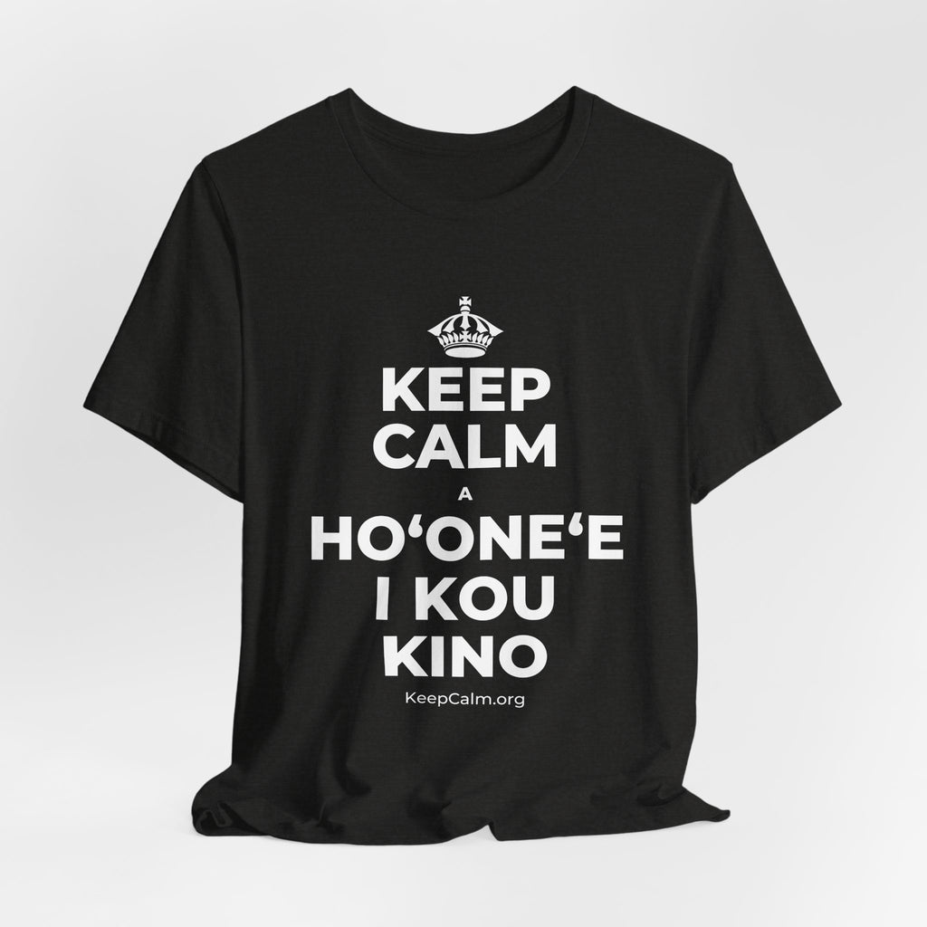 KEEP CALM A HOʻONEʻE I KOU KINO T-Shirt (Soft Cream–Heather Mauve)