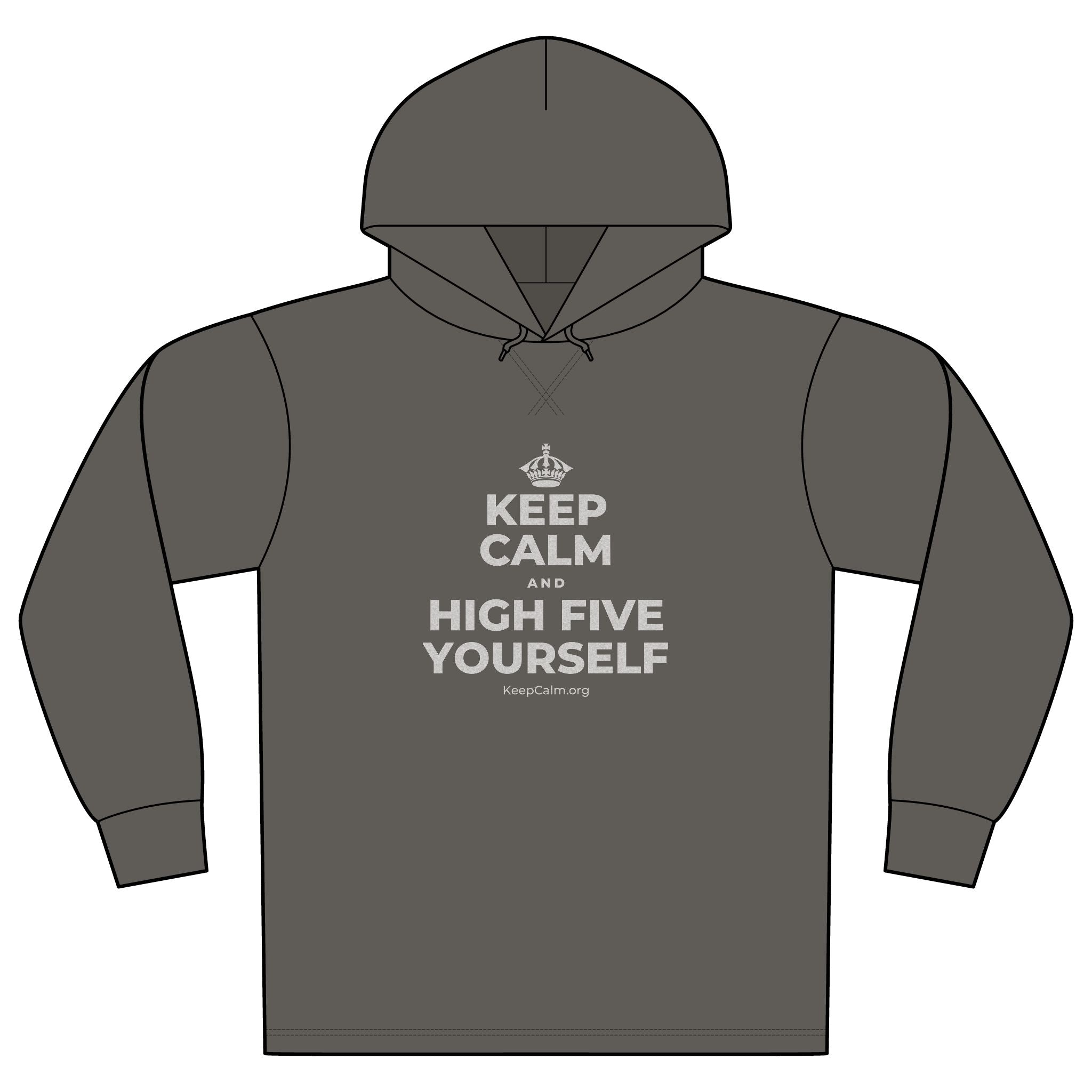 KEEP CALM AND HIGH FIVE YOURSELF Organic Hoodie Tee