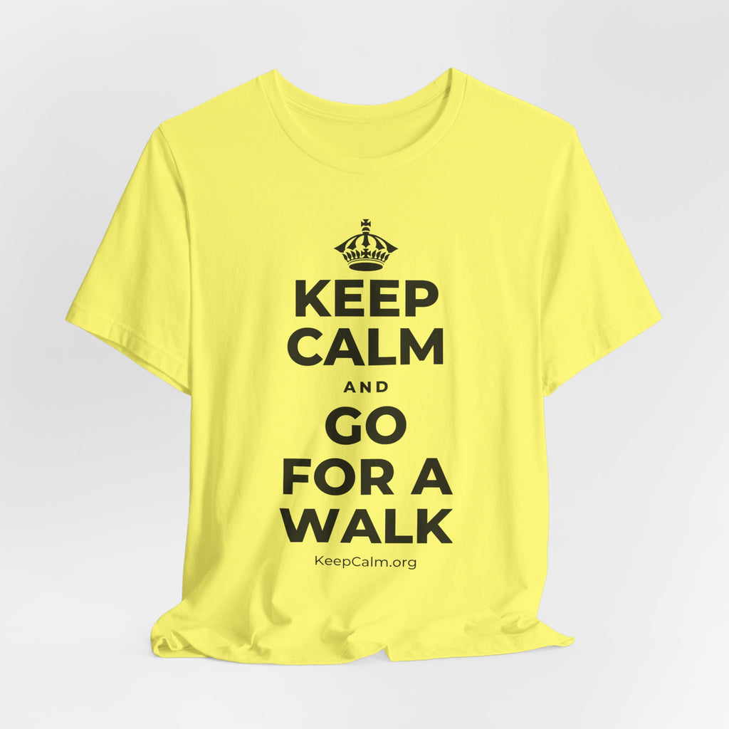 KEEP CALM AND GO FOR A WALK T-Shirt (Soft Cream–Heather Mauve)