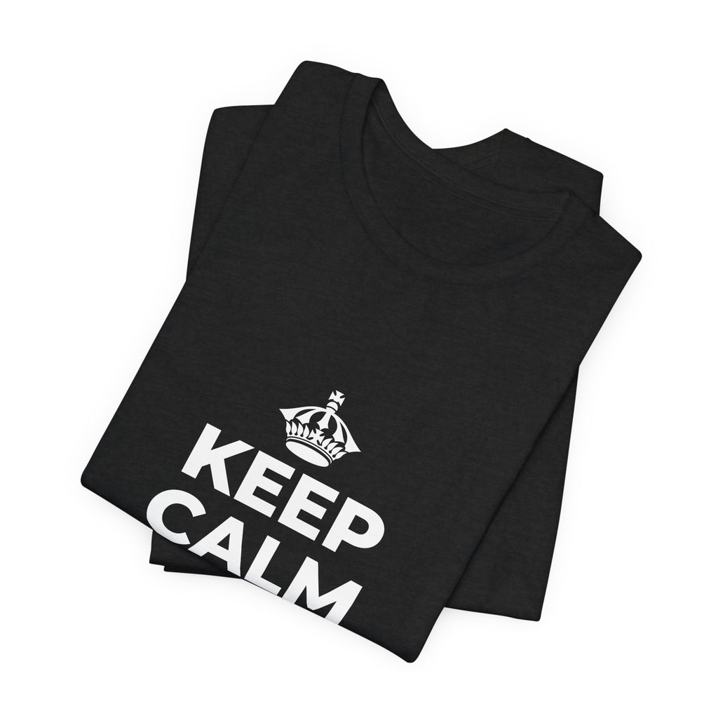 KEEP CALM AND BREATHE T-Shirt (White–Asphalt)