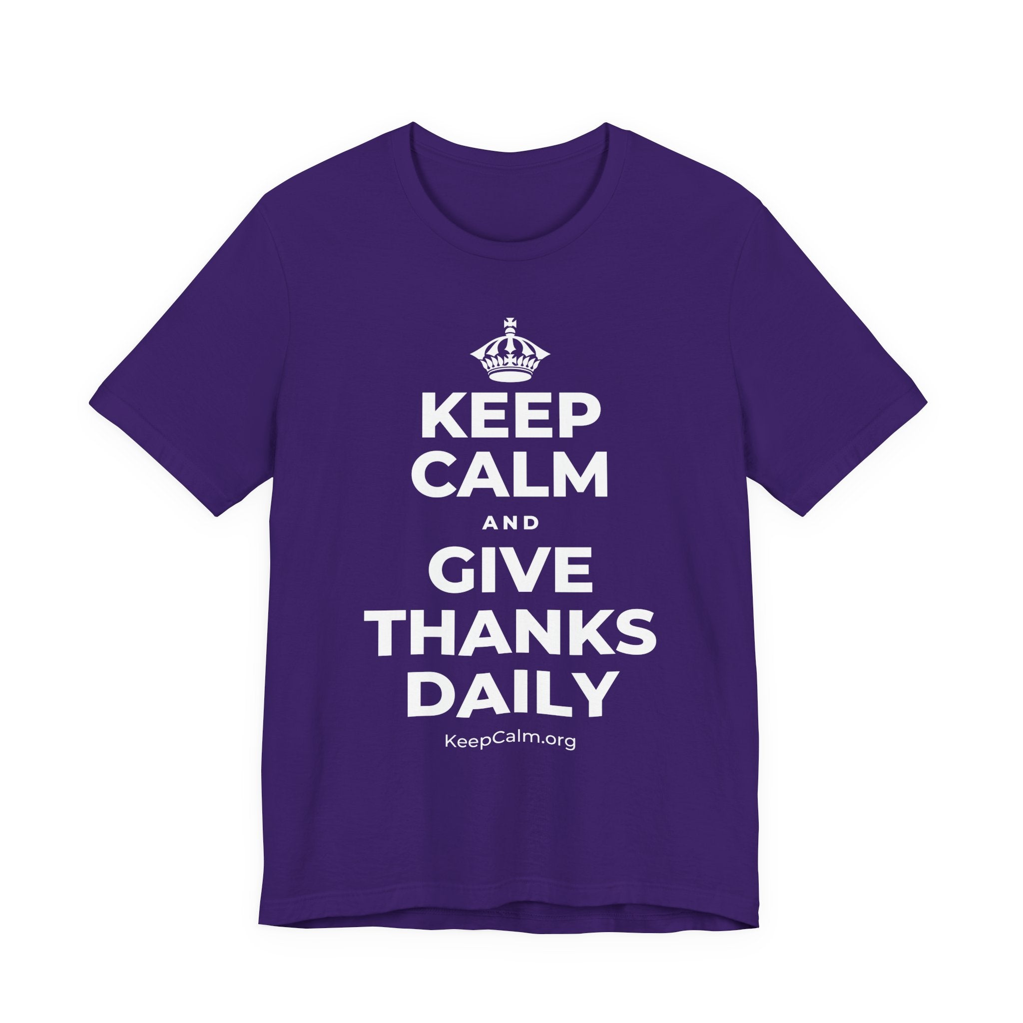 KEEP CALM AND GIVE THANKS DAILY T-Shirt (Soft Cream–Heather Mauve)