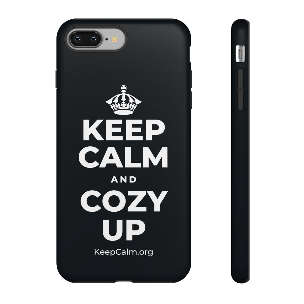 KEEP CALM AND COZY UP Phone Case (Dark)