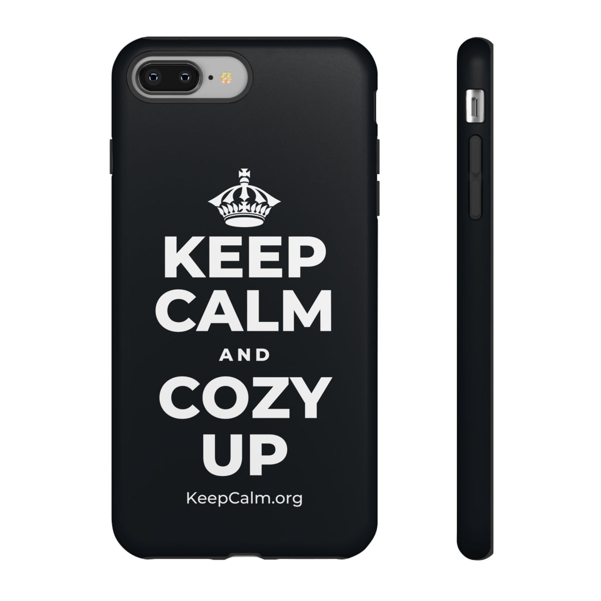 KEEP CALM AND COZY UP Phone Case (Dark)
