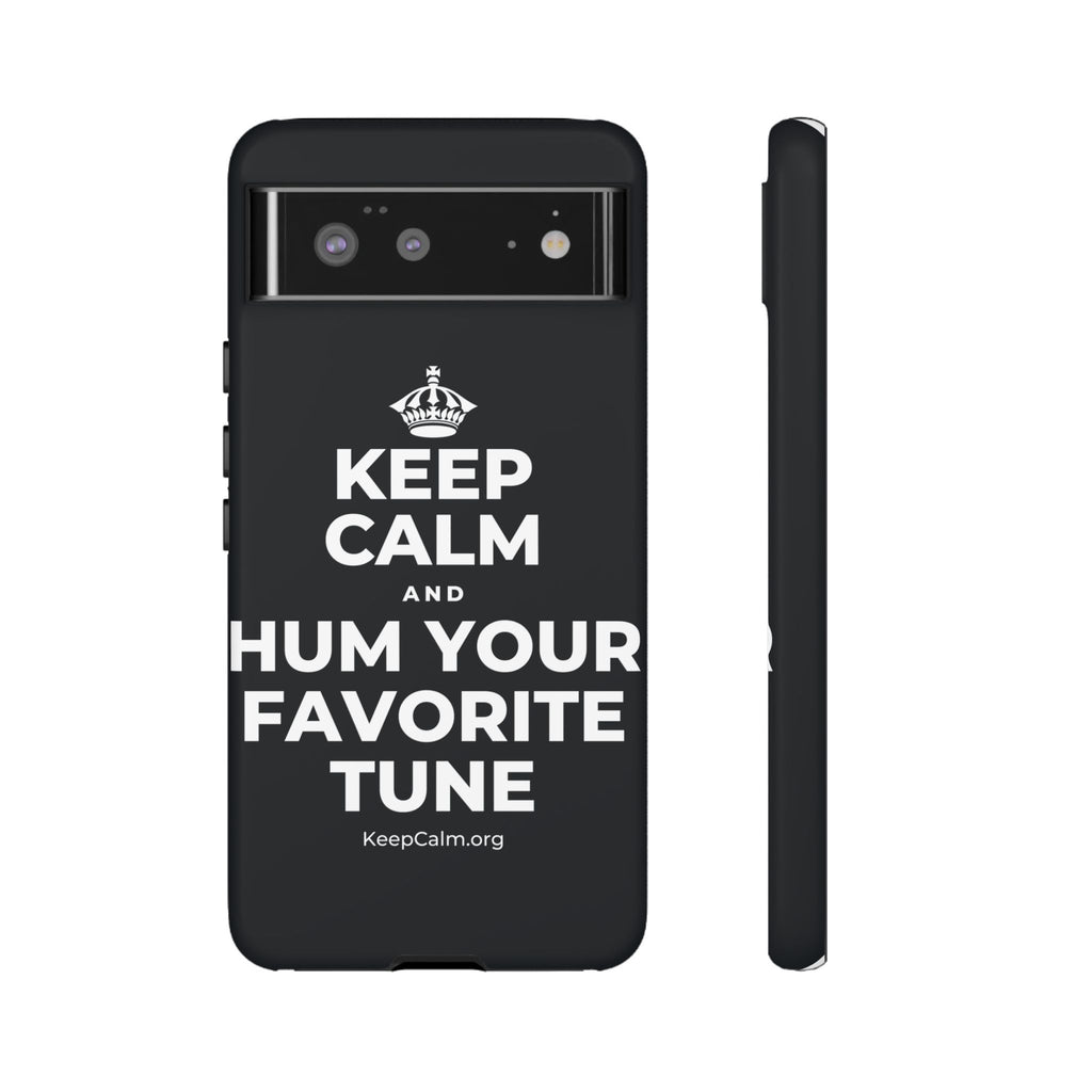 KEEP CALM AND HUM YOUR FAVORITE TUNE Phone Case (Dark)