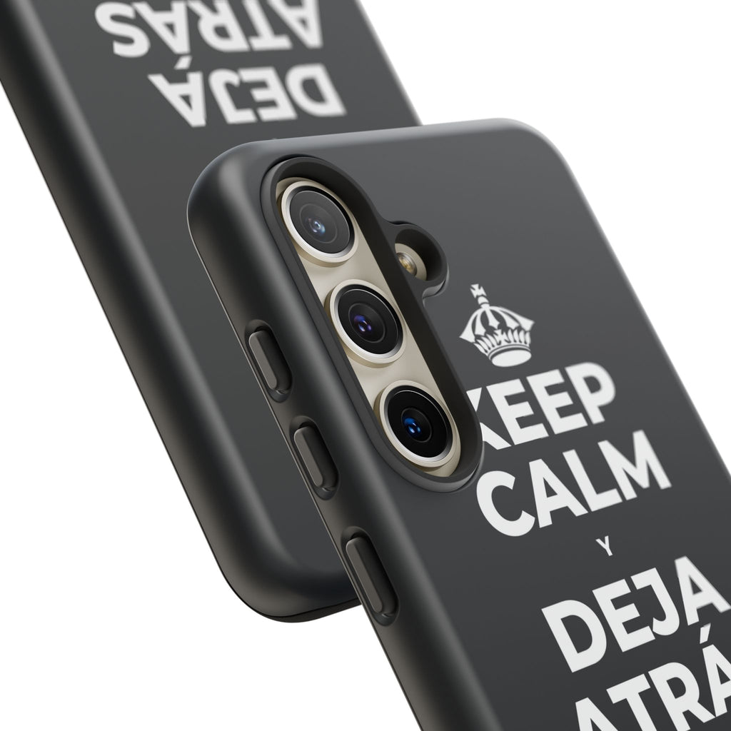 KEEP CALM Y DEJA ATRÁS LAS VIEJAS CARGAS Phone Case (Dark)