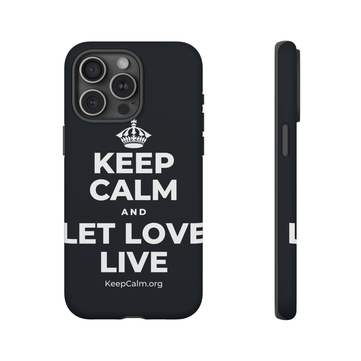 KEEP CALM AND LET LOVE LIVE Phone Case (Dark)