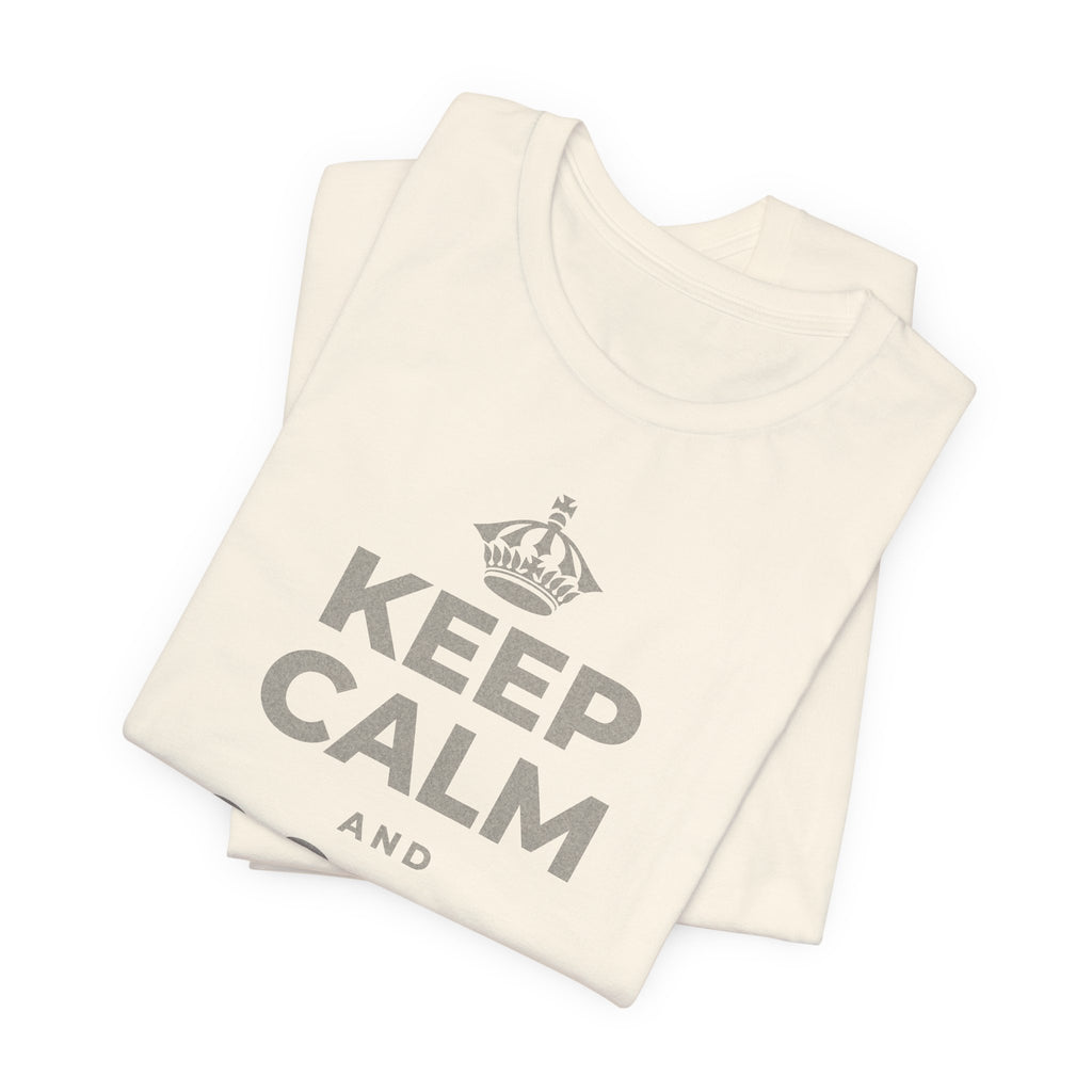 KEEP CALM AND জিনিসগুলো ঝরে যেতে দাও T-Shirt (White–Asphalt)