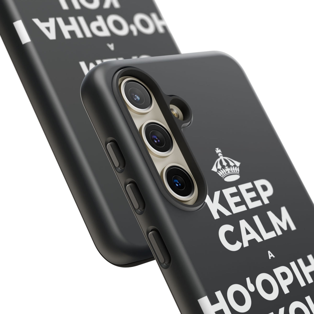 KEEP CALM A HOʻOPIHA I KOU KĪʻAHA ME KE ALOHA Phone Case (Dark)