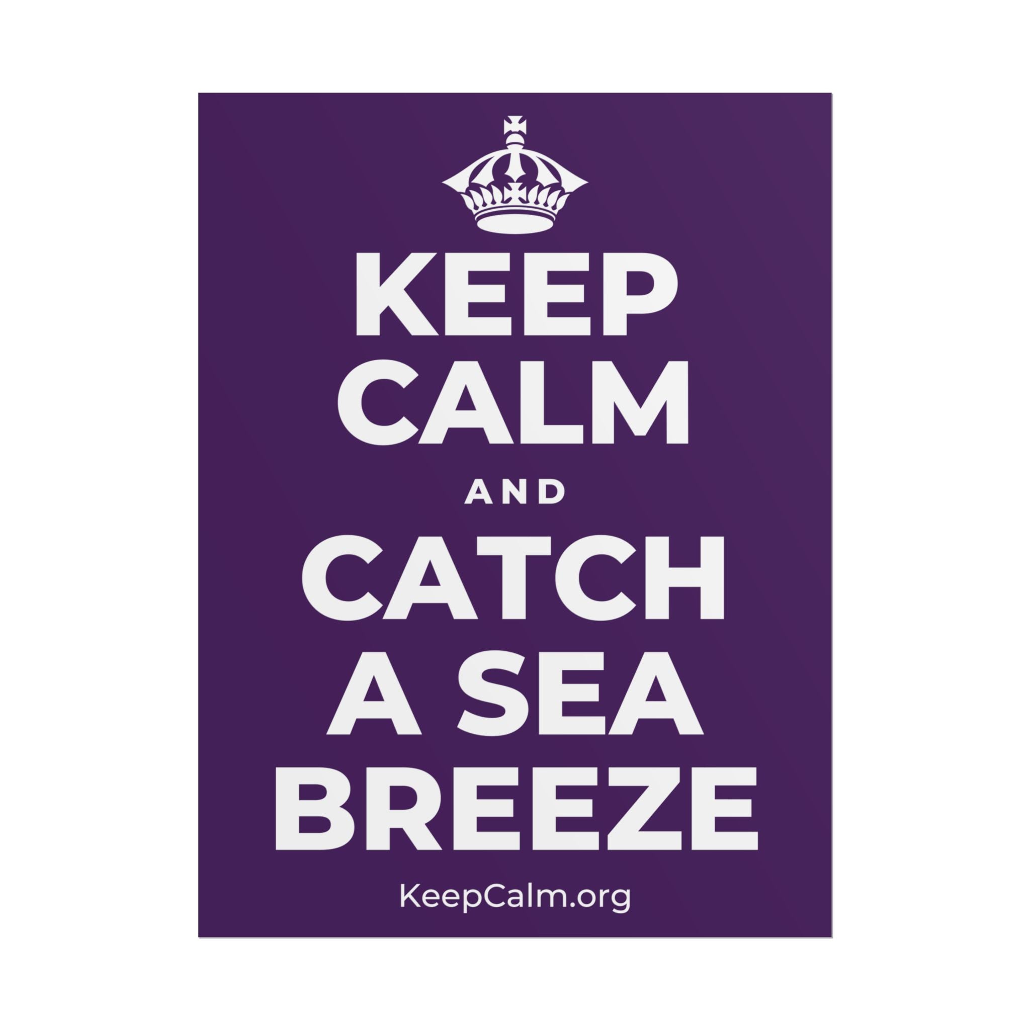 KEEP CALM AND CATCH A SEA BREEZE Poster